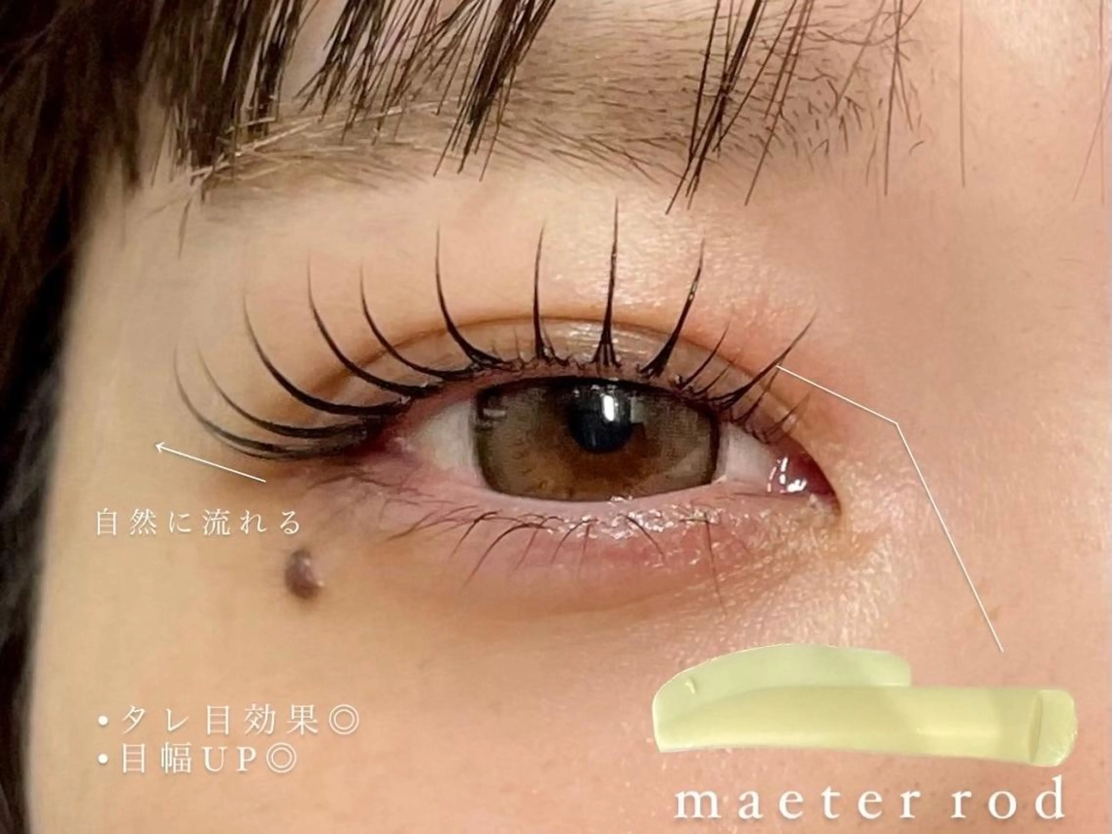 マツエク・マツパ 束感まつ毛 パリジェンヌラッシュリフト まつげパーマ 一重×まつ毛パーマ Crescent Eye 吉祥寺のマツエク・マツパデザイン