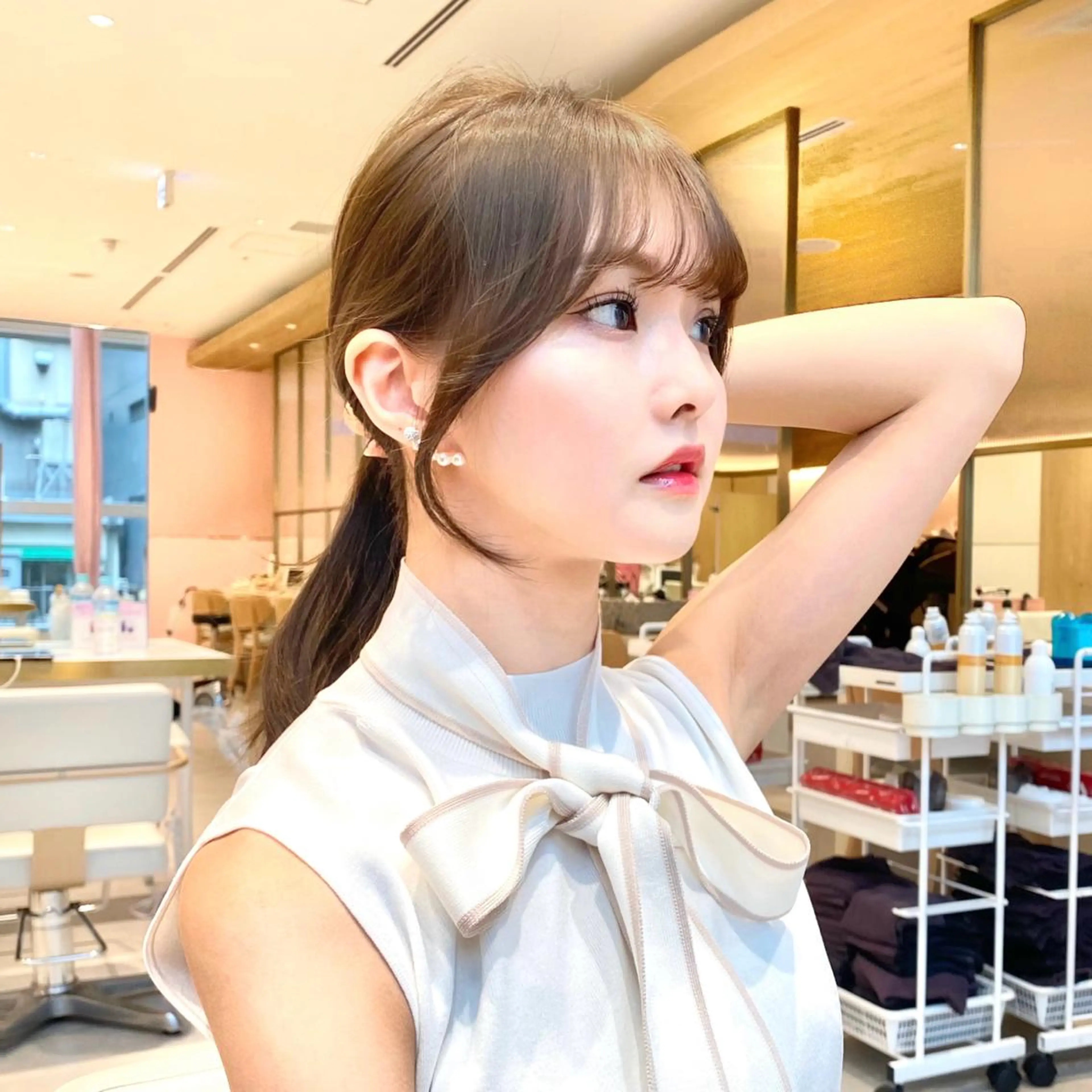 セミロング 顔周りカット カット ヘアカラー トリートメント 韓国くびれレイヤー 🇰🇷はづきのヘアスタイル