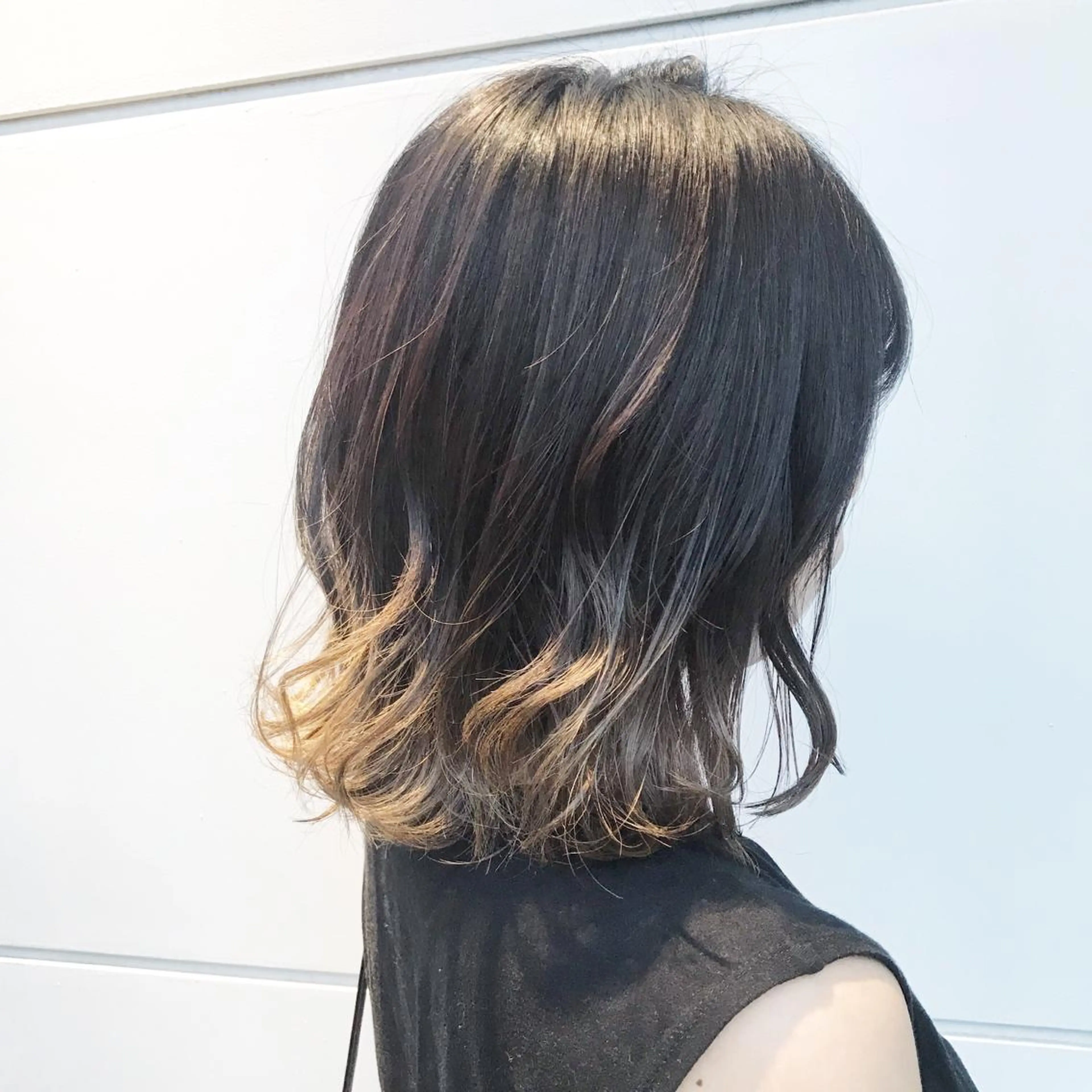 ミディアム カラー カット ヘアカラー トリートメント 嶋佐 昌大 シマサマオのヘアスタイル