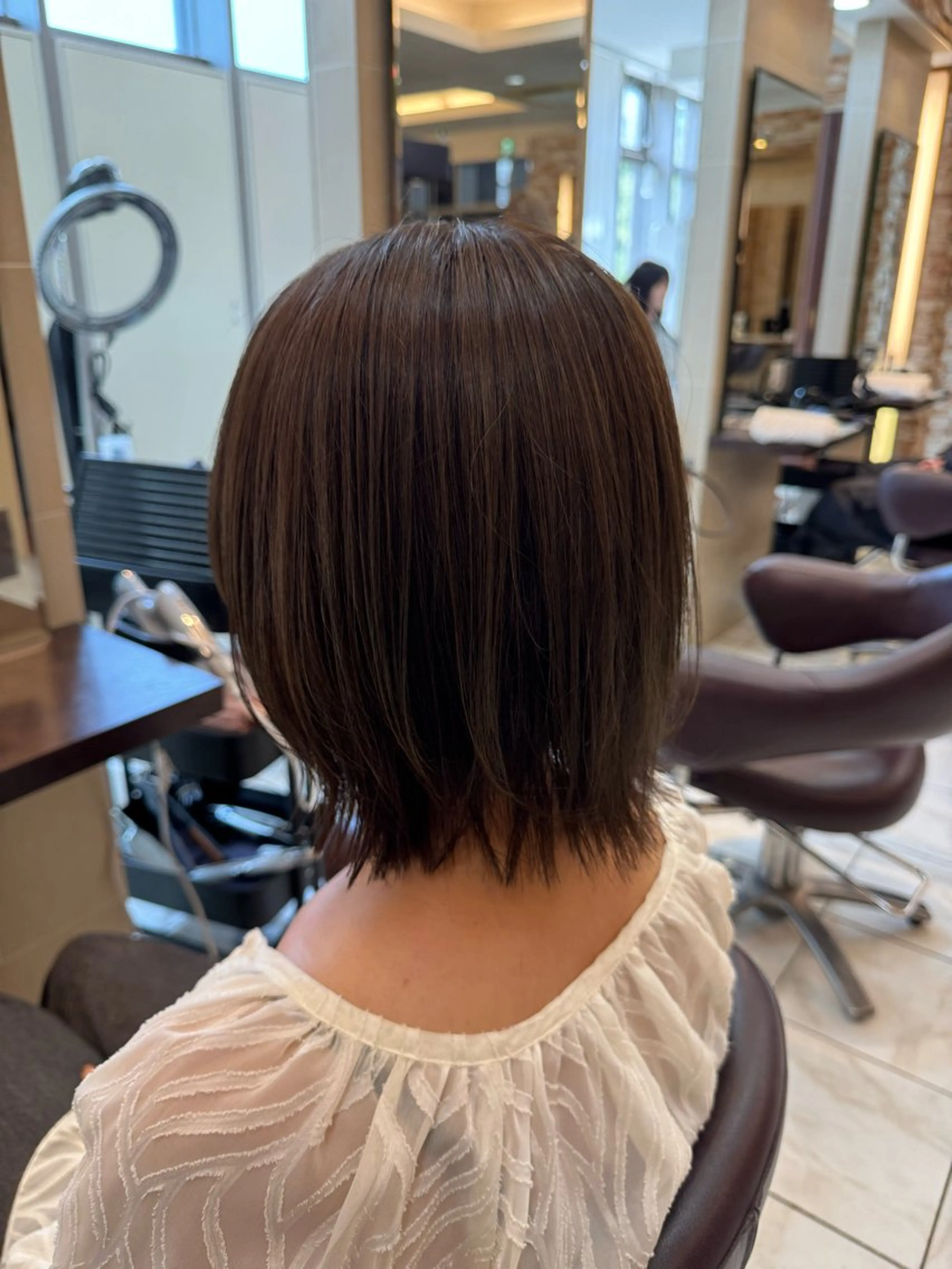 ミディアム カット ヘアカラー トリートメント ⭐️透明感カラー/ パーマ⭐️宮野翔のヘアスタイル