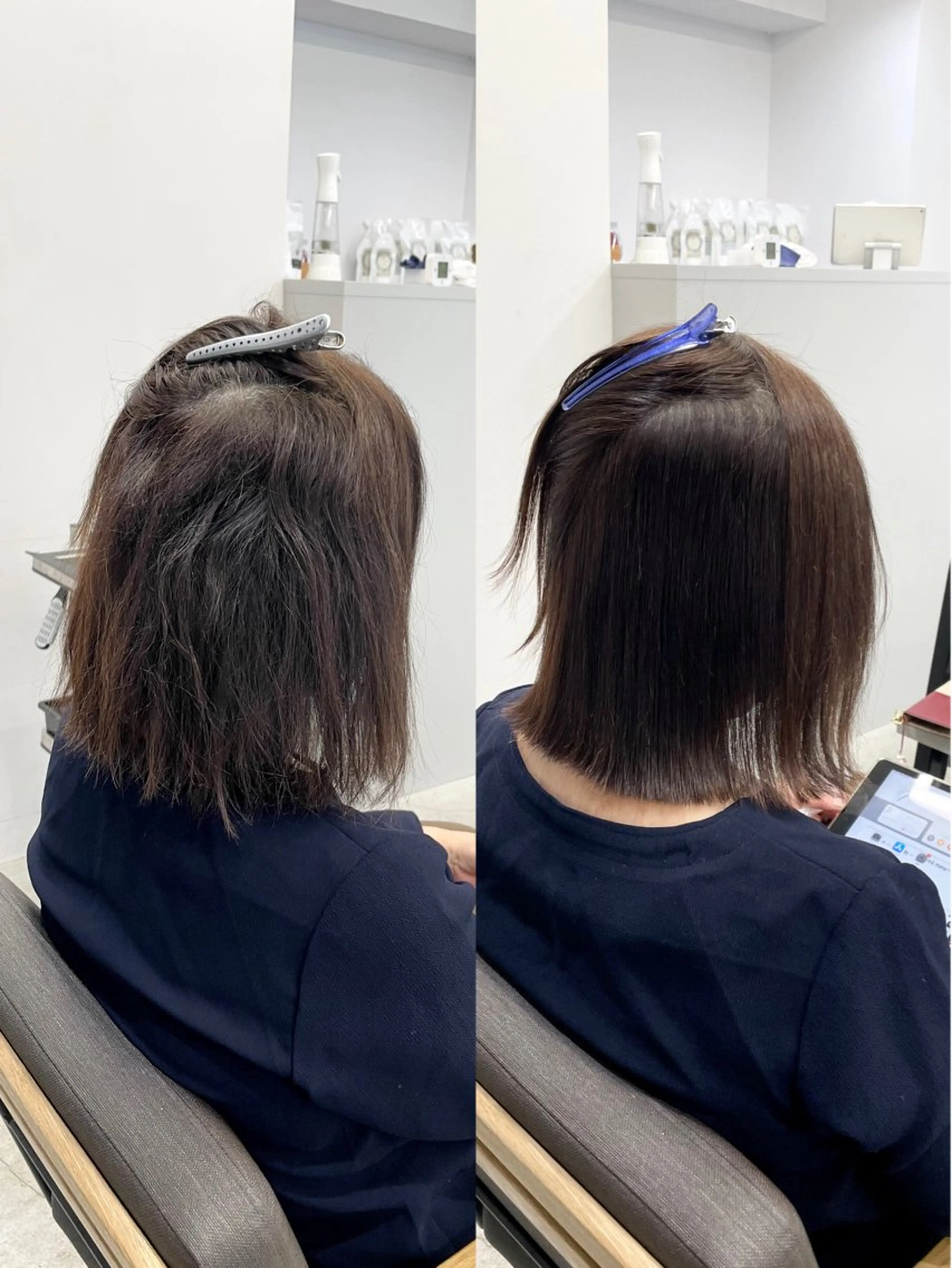 ショート カラー パーマ 髪質改善 縮毛矯正 ストレートパーマ カット ヘアカラー 縮毛矯正 トリートメント 美髪への最善策を貴方 へ✨凄い艶髪✨萩原のヘアスタイル