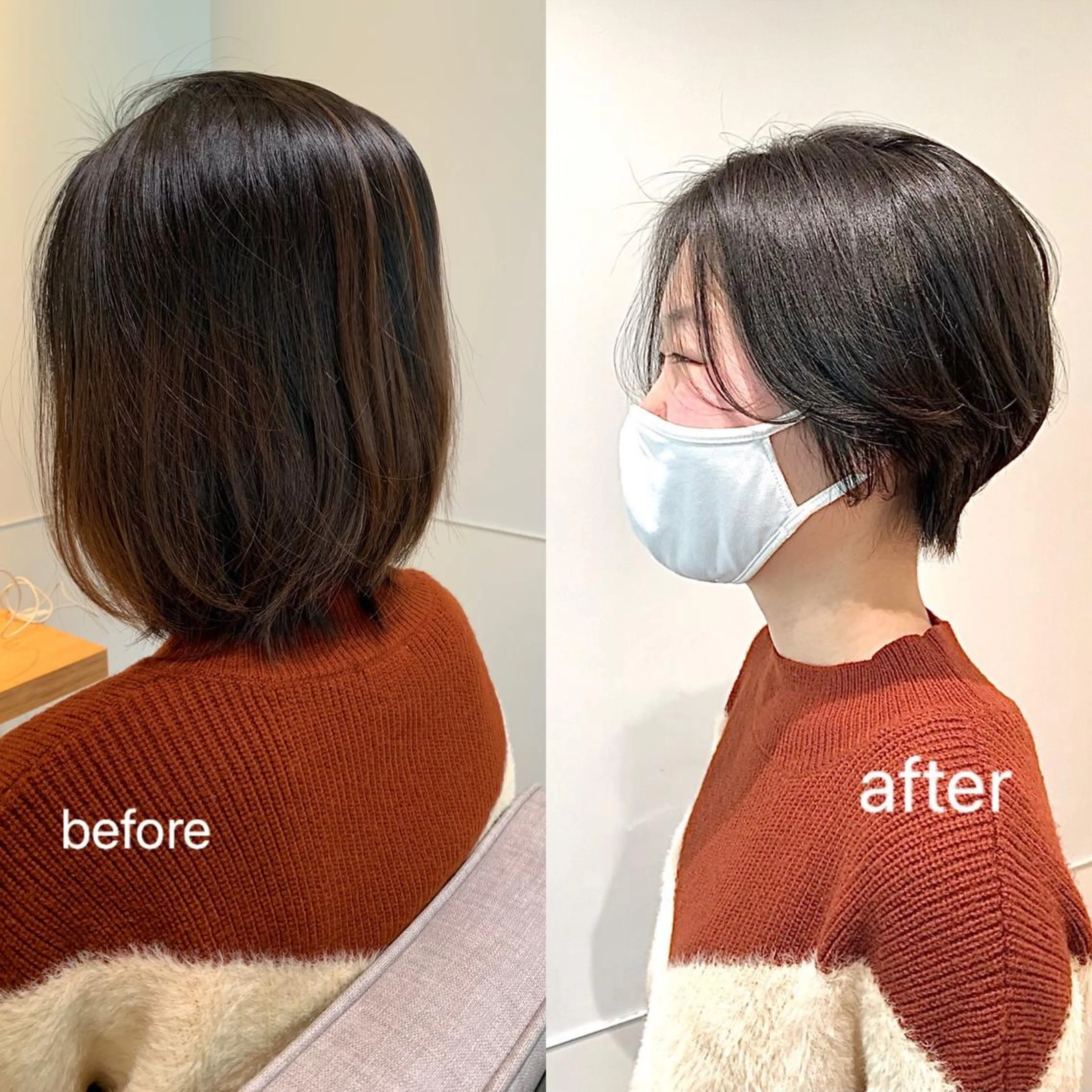 ミディアム カラー ヘアアレンジ ベージュカラー オリーブベージュ GO TODAY SHAiRE SALON 梅田店所属・柔らかくすみカラー ボブ/ショートのヘアスタイル