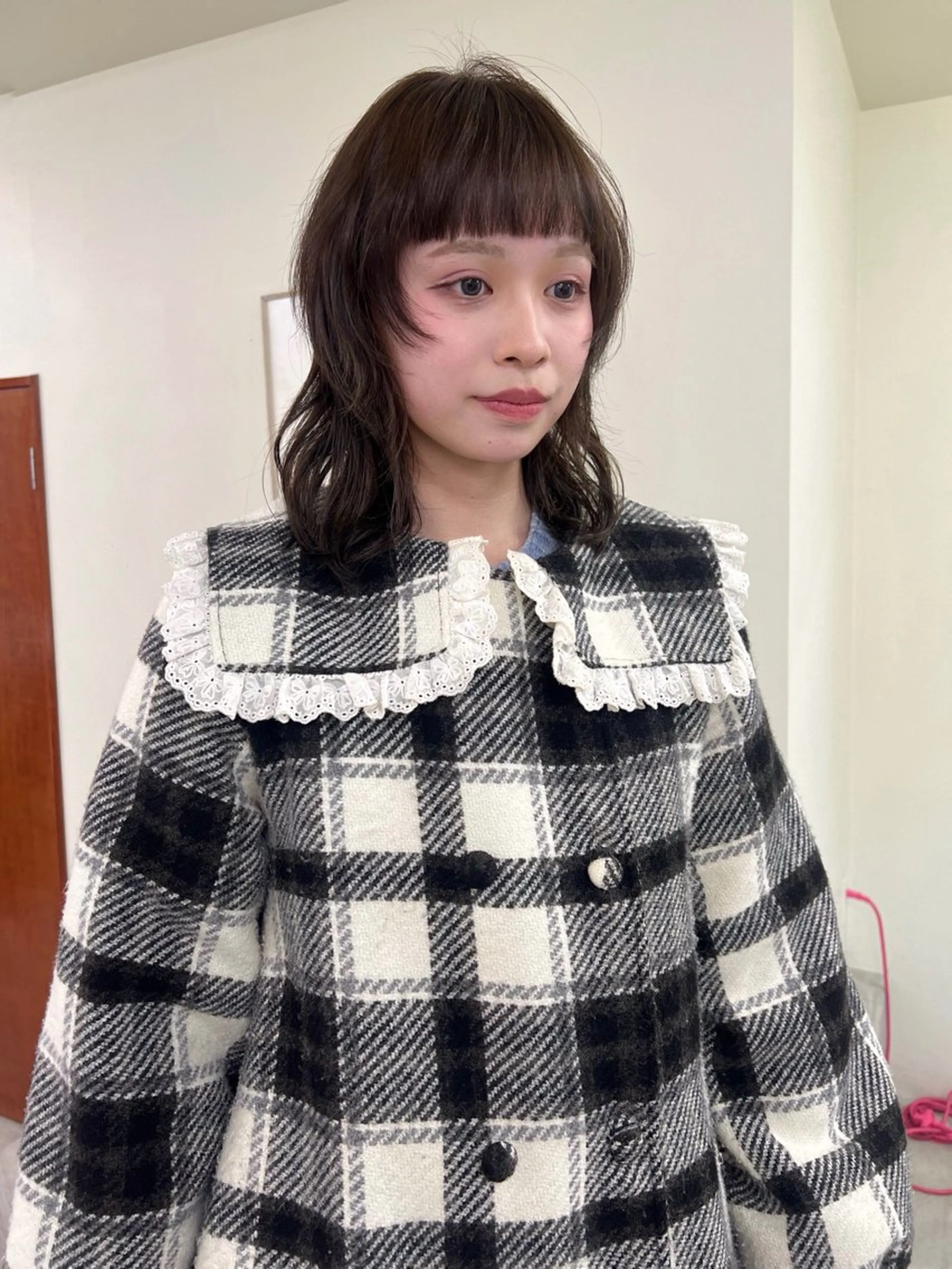 ミディアム カラー カット ヘアカラー トリートメント 小林 美咲のヘアスタイル
