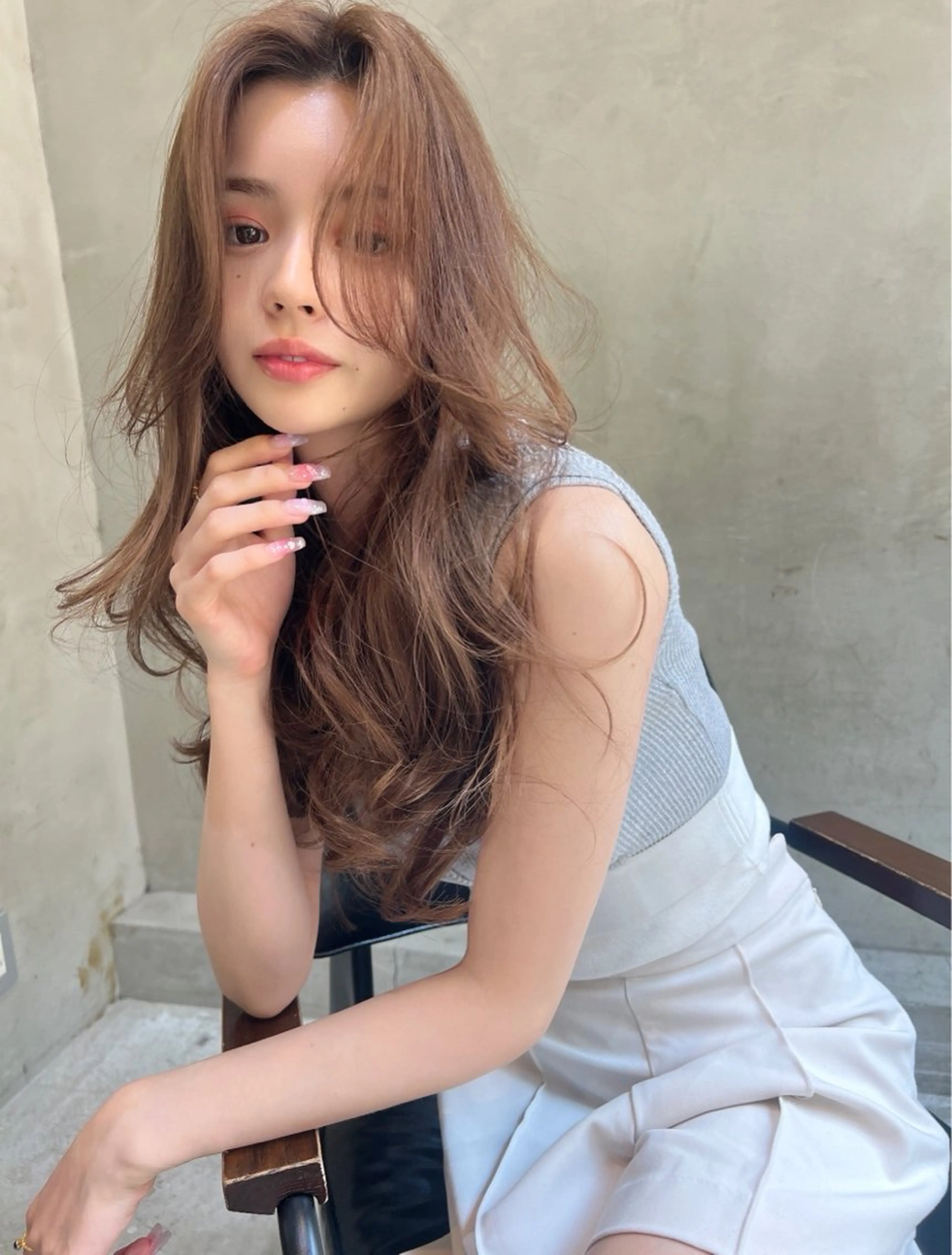 ロング カット ヘアカラー トリートメント 髪質改善／艶髪特化 /柔らかさ/清水翔矢のヘアスタイル