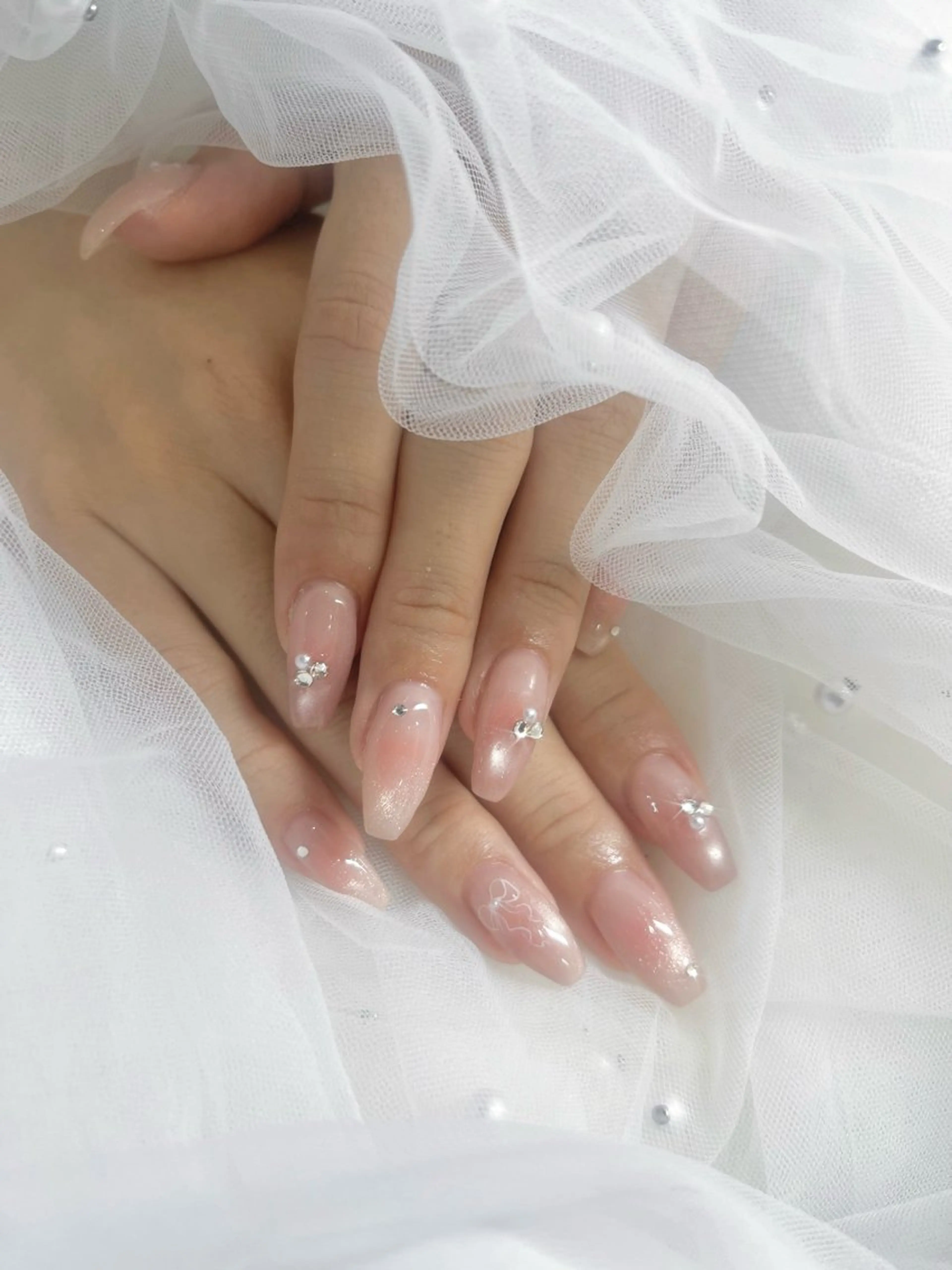 ネイル チークネイル マグネットネイル ハンドネイル 💖長さ出し& 韓国ネイルaya💖のネイルデザイン