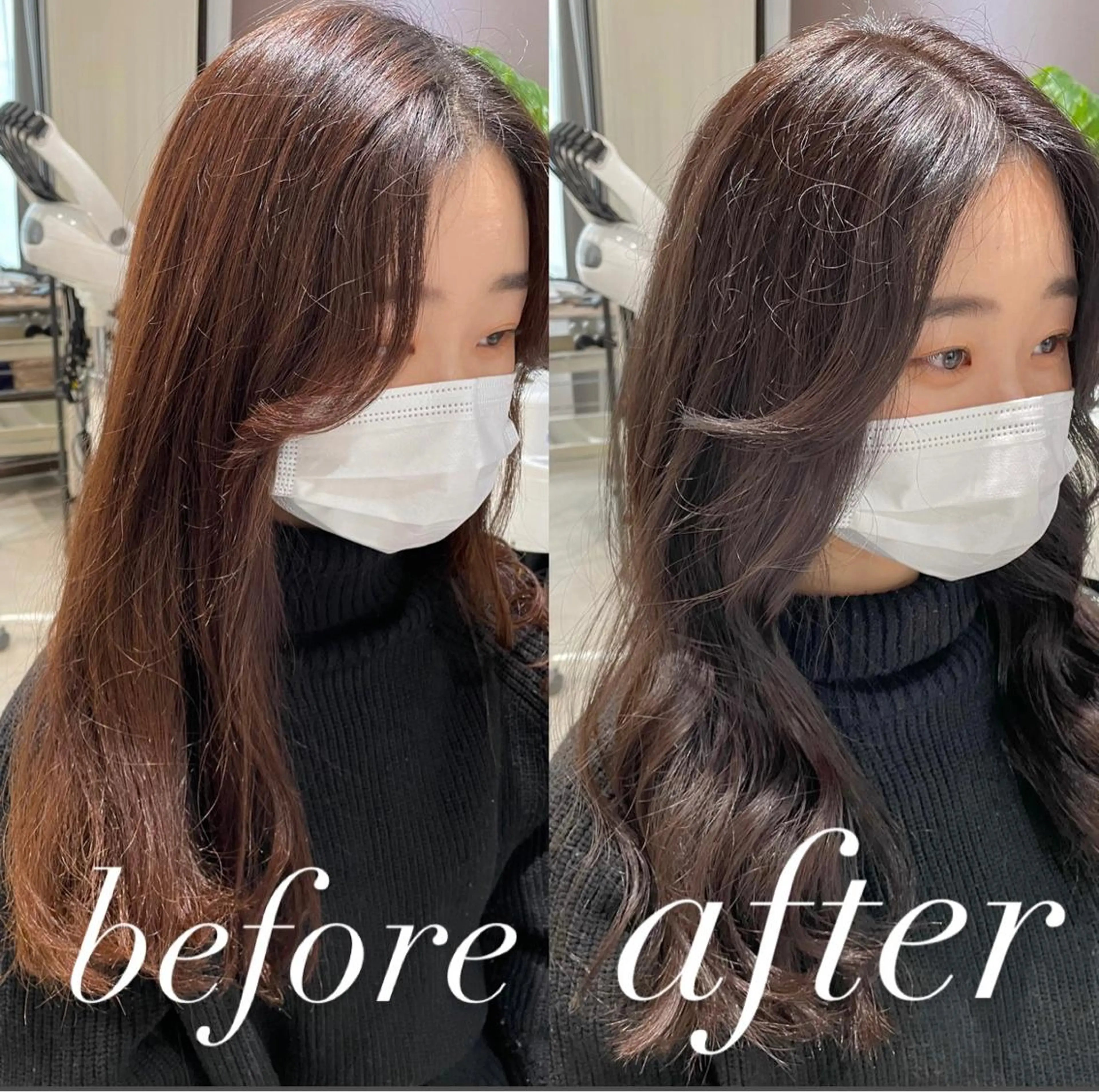 ロング カラー アッシュ ブルーカラー ブルーアッシュ ヨシンモリ カット ヘアカラー トリートメント 過去一の柔髪ヘア 🌿IVYjoureのヘアスタイル