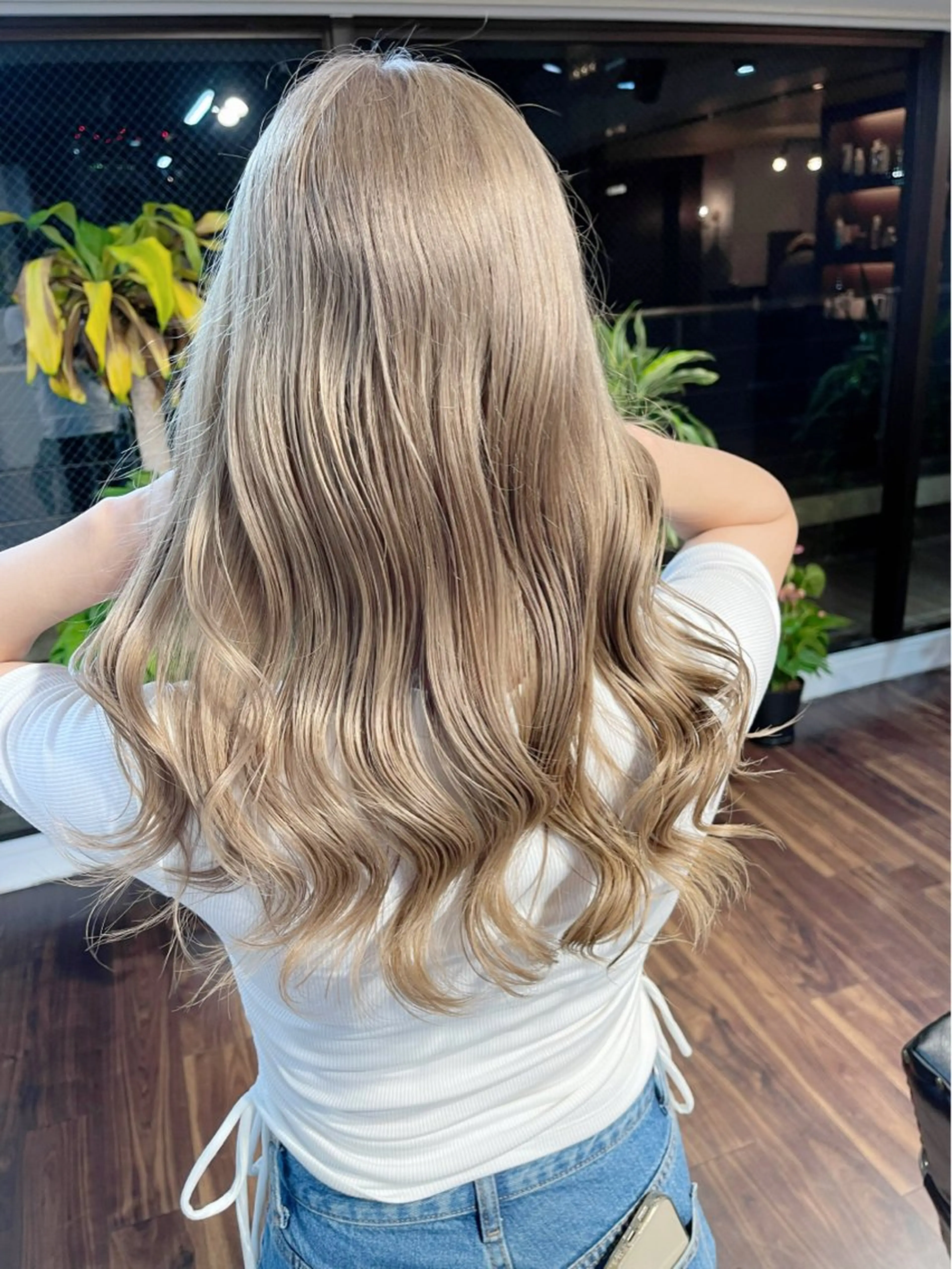 セミロング カラー ヘアアレンジ カット ヘアカラー トリートメント 心斎橋ダブルカラー ボブ/レイヤーのヘアスタイル