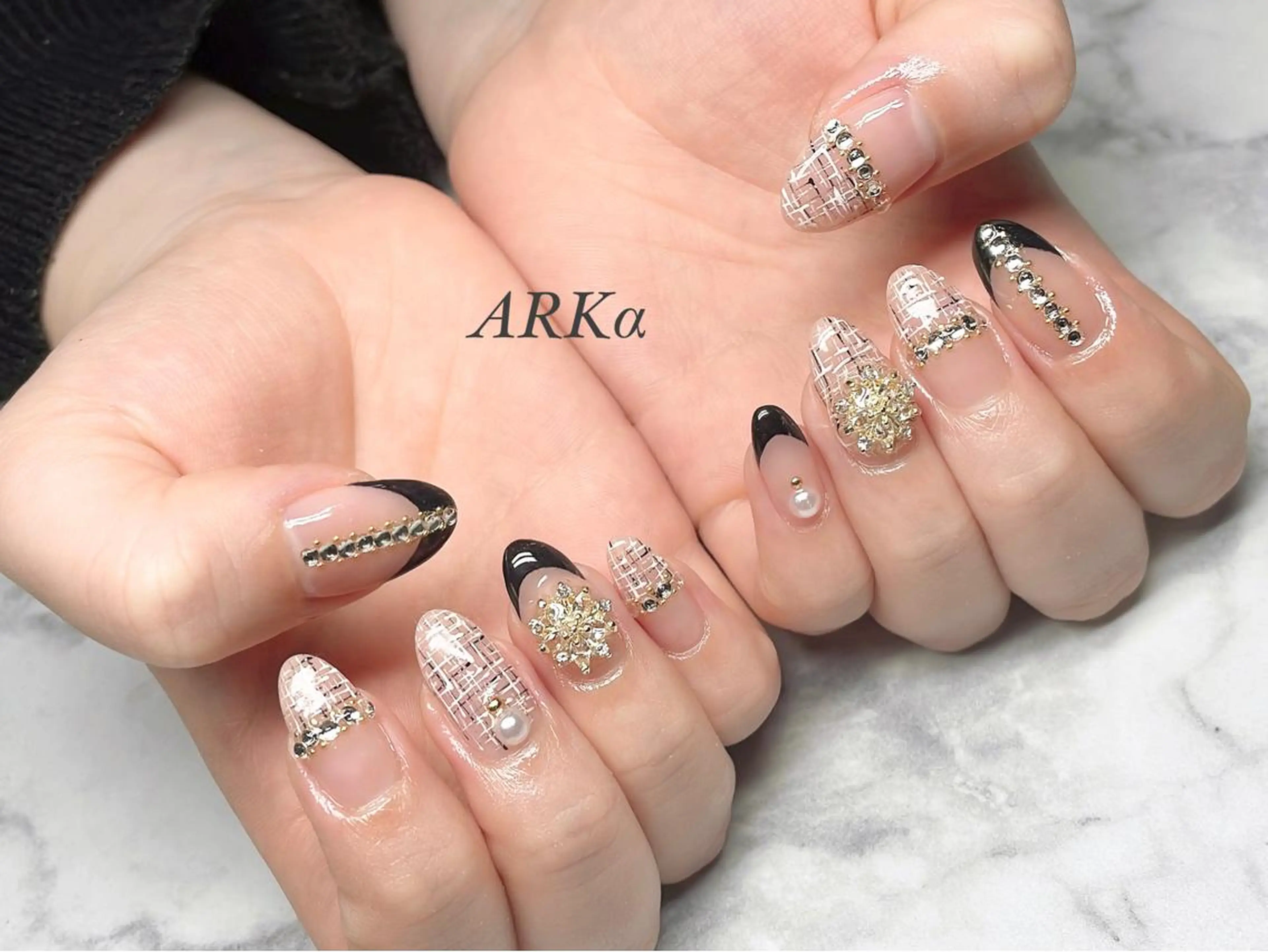 ネイル ツイードネイル ハンドネイル ARKα Nishiのネイルデザイン