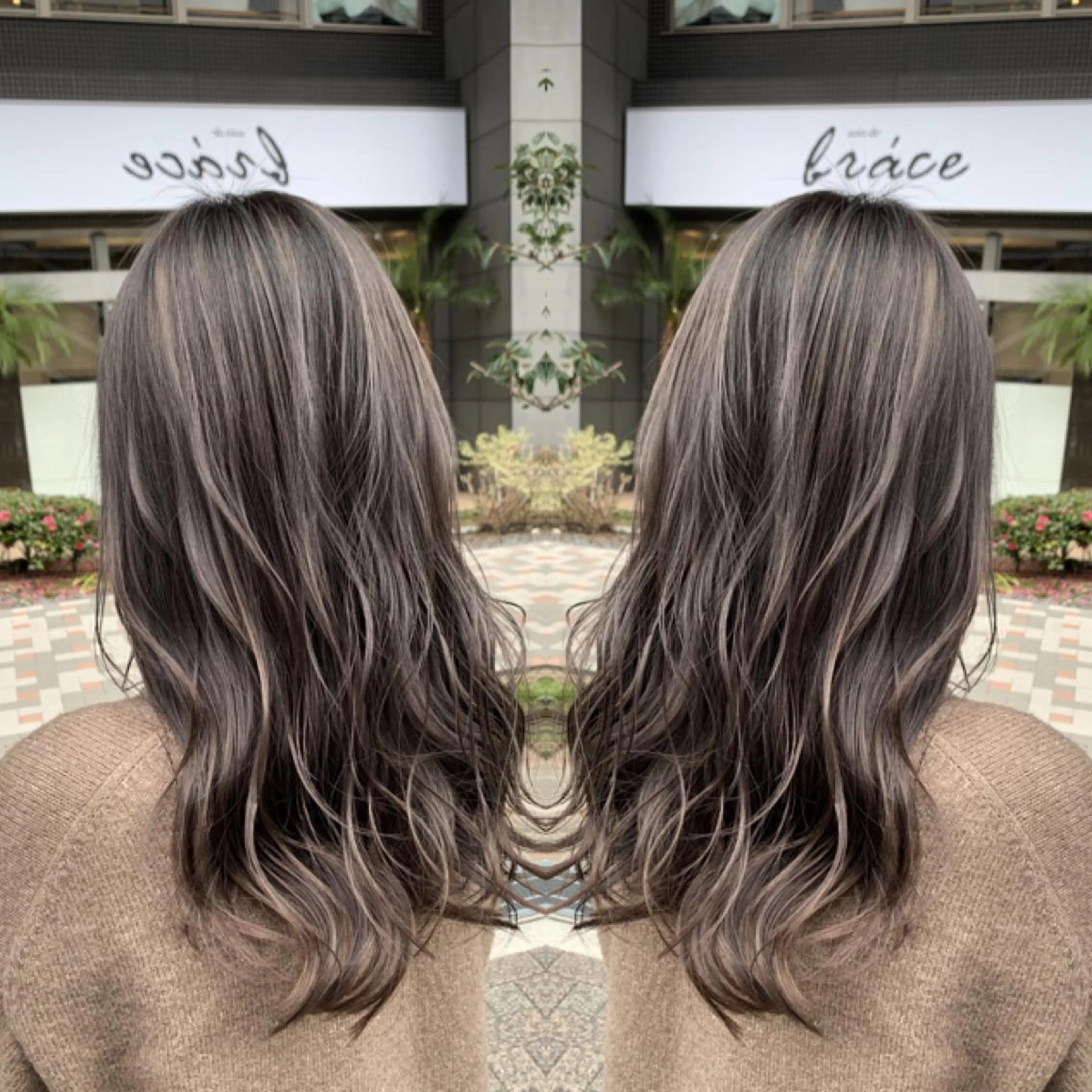 ミディアム ハイライト レイヤー×縮毛矯正 深見 拓のヘアスタイル