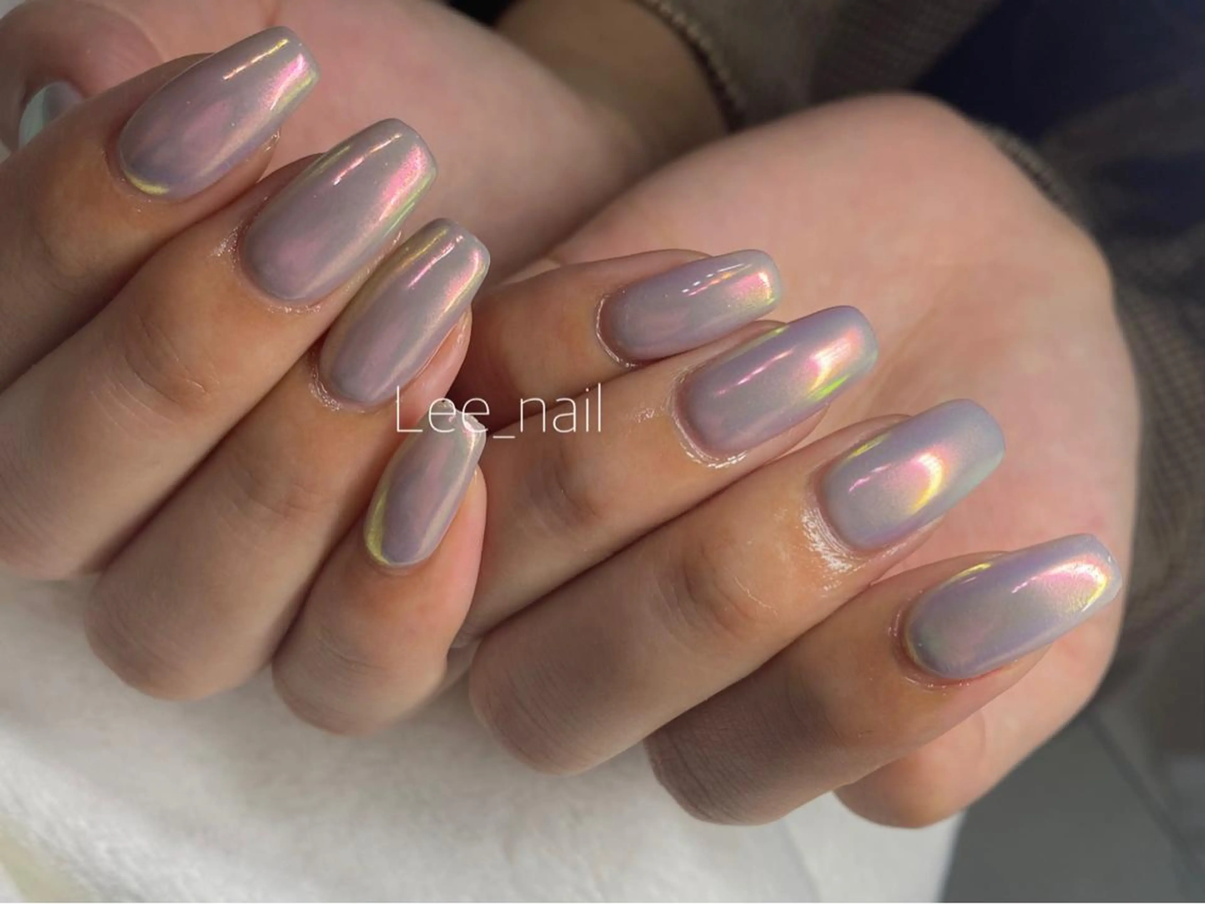 ネイル オーロラネイル ミラーネイル Lee_ nailのネイルデザイン