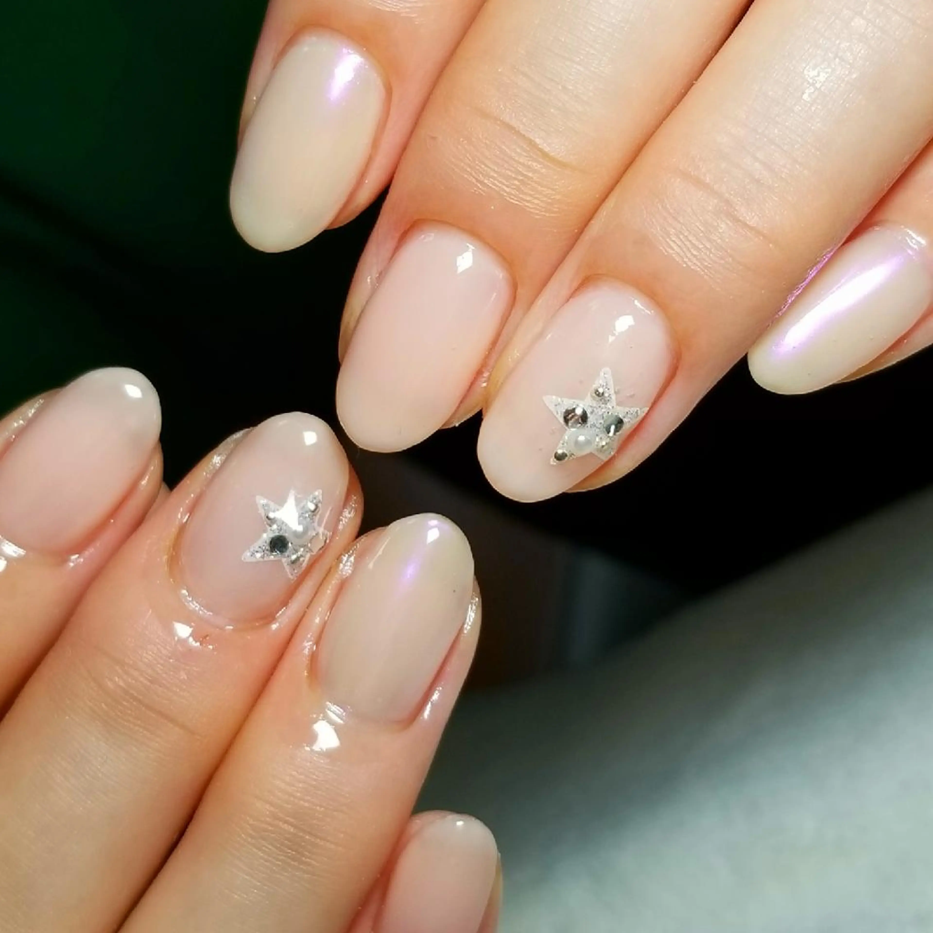 ネイル オーロラネイル ミラーネイル シンプルネイル ハンドネイル フットネイル trees_ nailのネイルデザイン