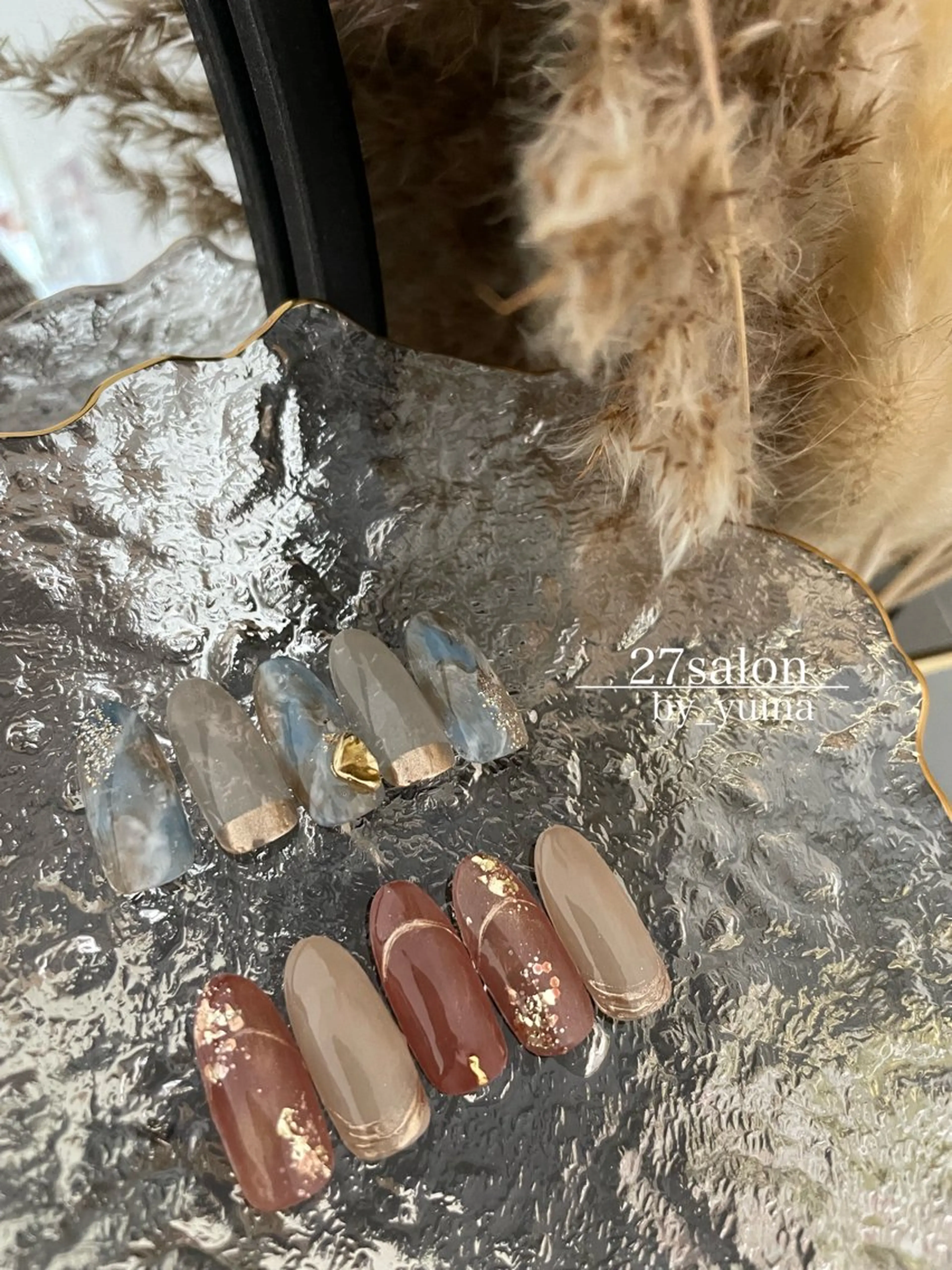 ネイル 大理石ネイル(マーブル) ハンドネイル 27salon yuinaのネイルデザイン