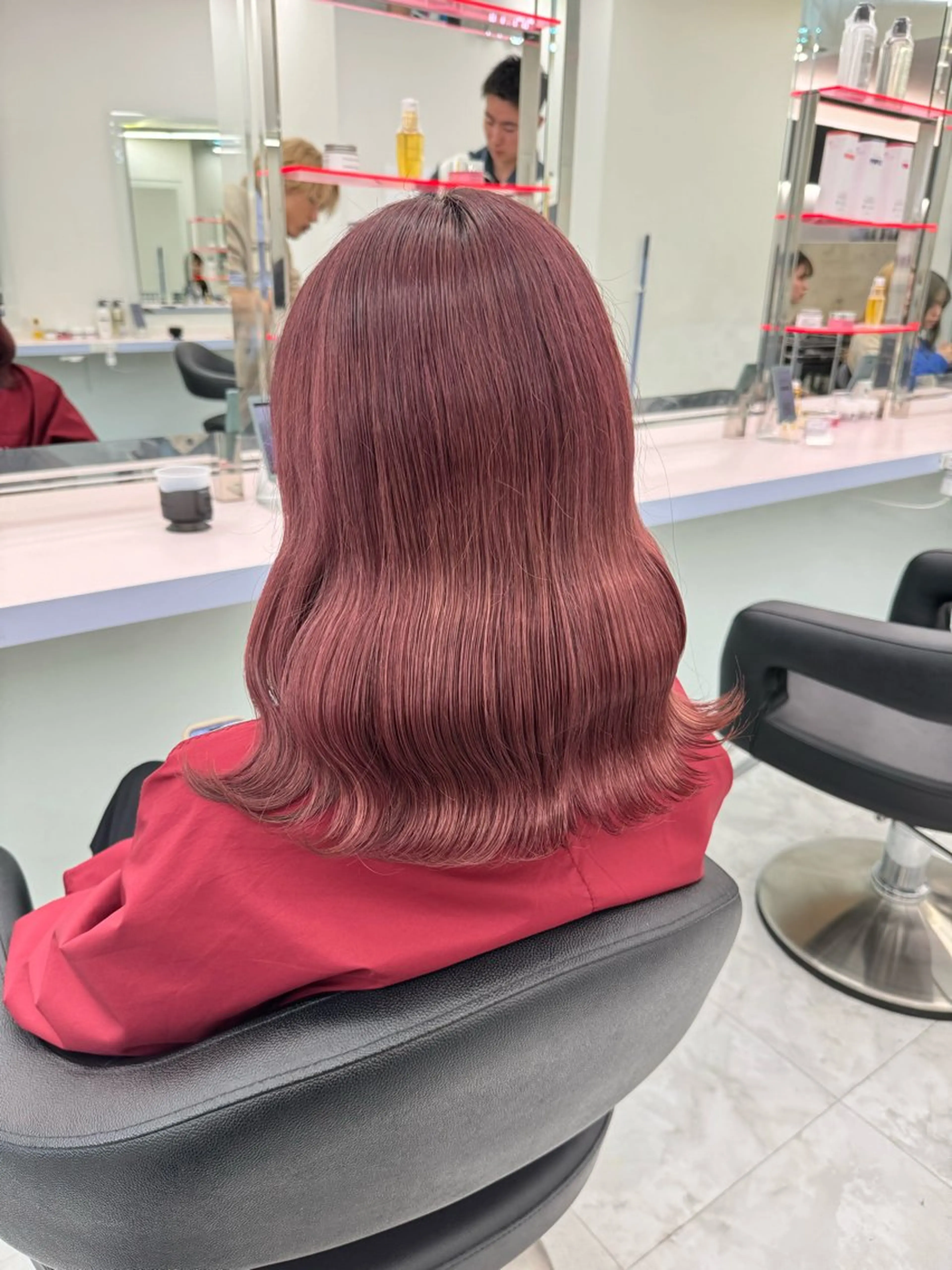 ミディアム カラー ラベンダーカラー ピンクカラー ピンクラベンダー カット ヘアカラー トリートメント ヘアセット ♡ブリーチカラー♡ Mirioのヘアスタイル