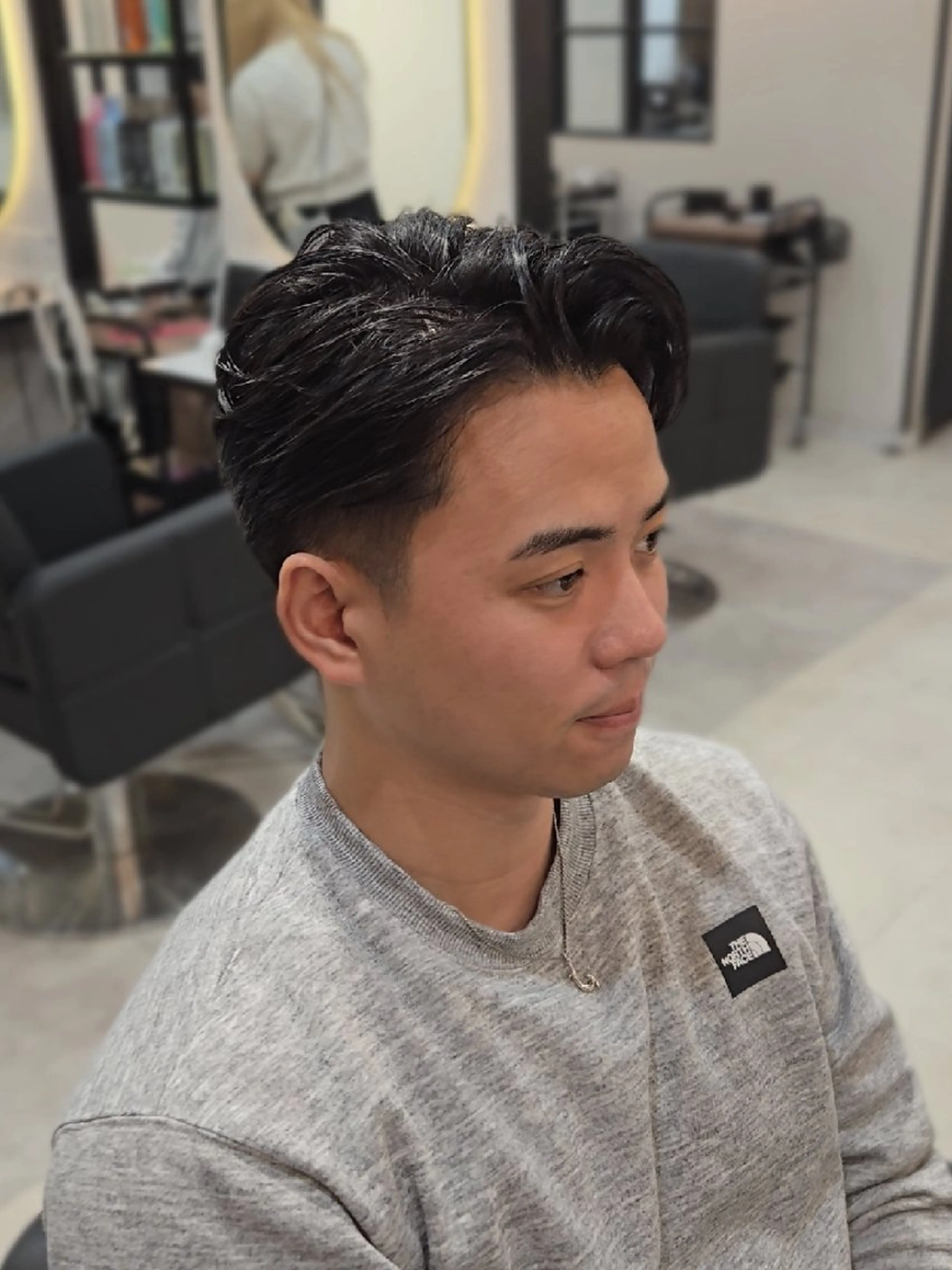 メンズ ショート オールバック カット ヘアセット Lapis 名古屋駅前店所属・LEN名古屋/パーマ 海外ヘア/メンズ特化のヘアスタイル