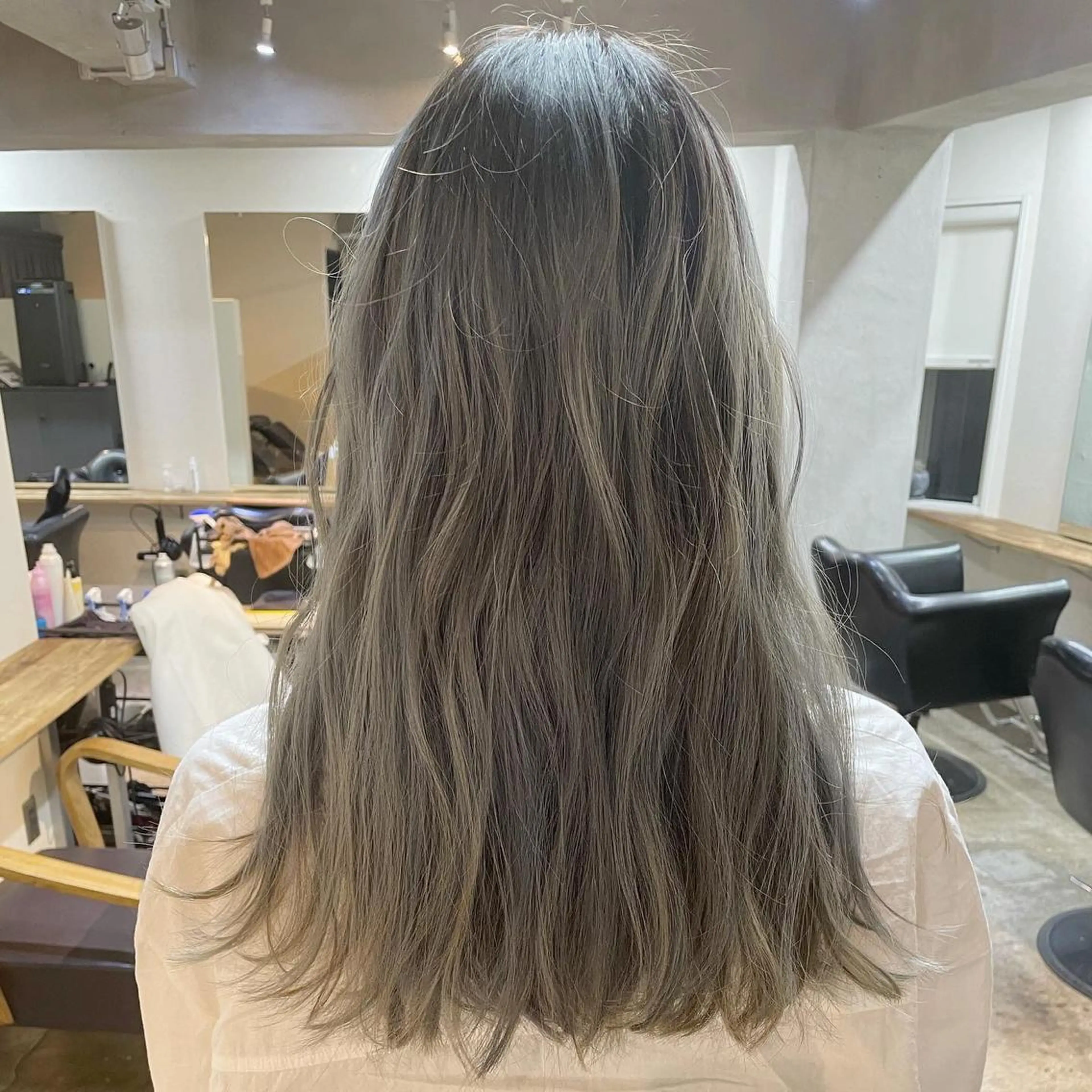 ロング カラー ヘアアレンジ バレイヤージュ レイヤーカット 丸山渉/パーマ エフェクトブリーチのヘアスタイル