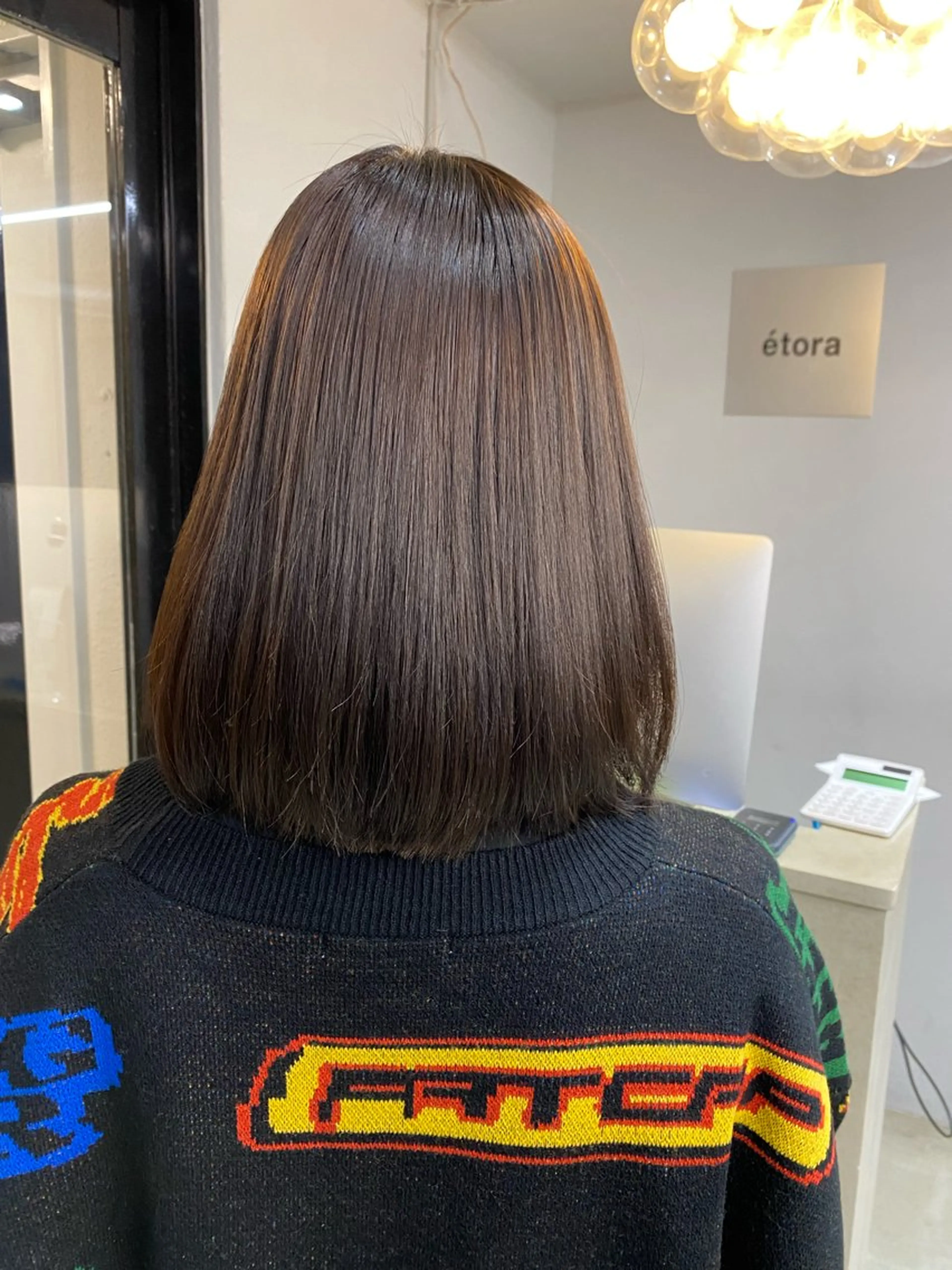 ミディアム ボブ 縮毛矯正 カット 縮毛矯正 トリートメント 佐藤 侑哉のヘアスタイル