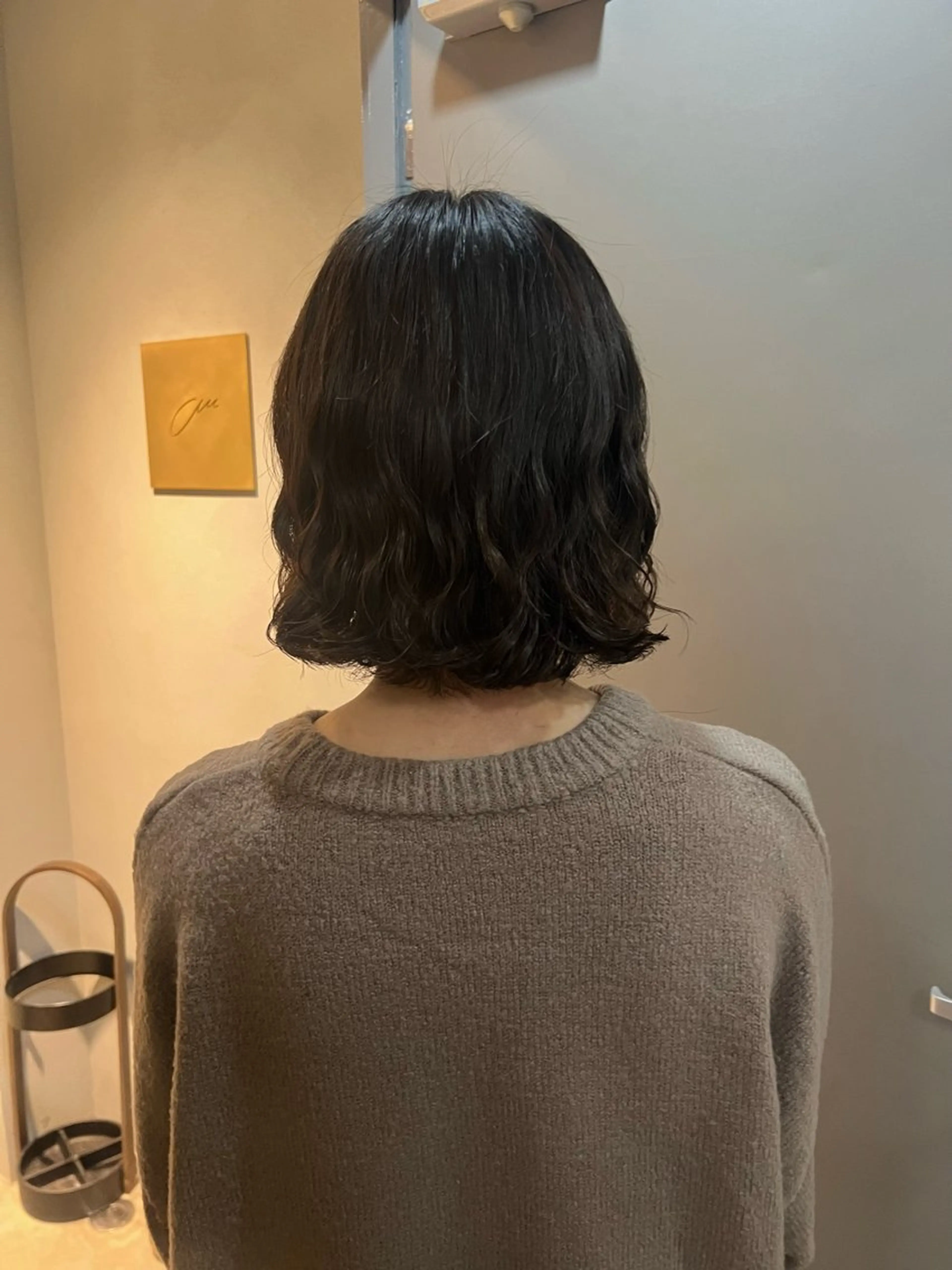 ショート カラー パーマ akane/ボブ /オリーブ/ブラウンのヘアスタイル