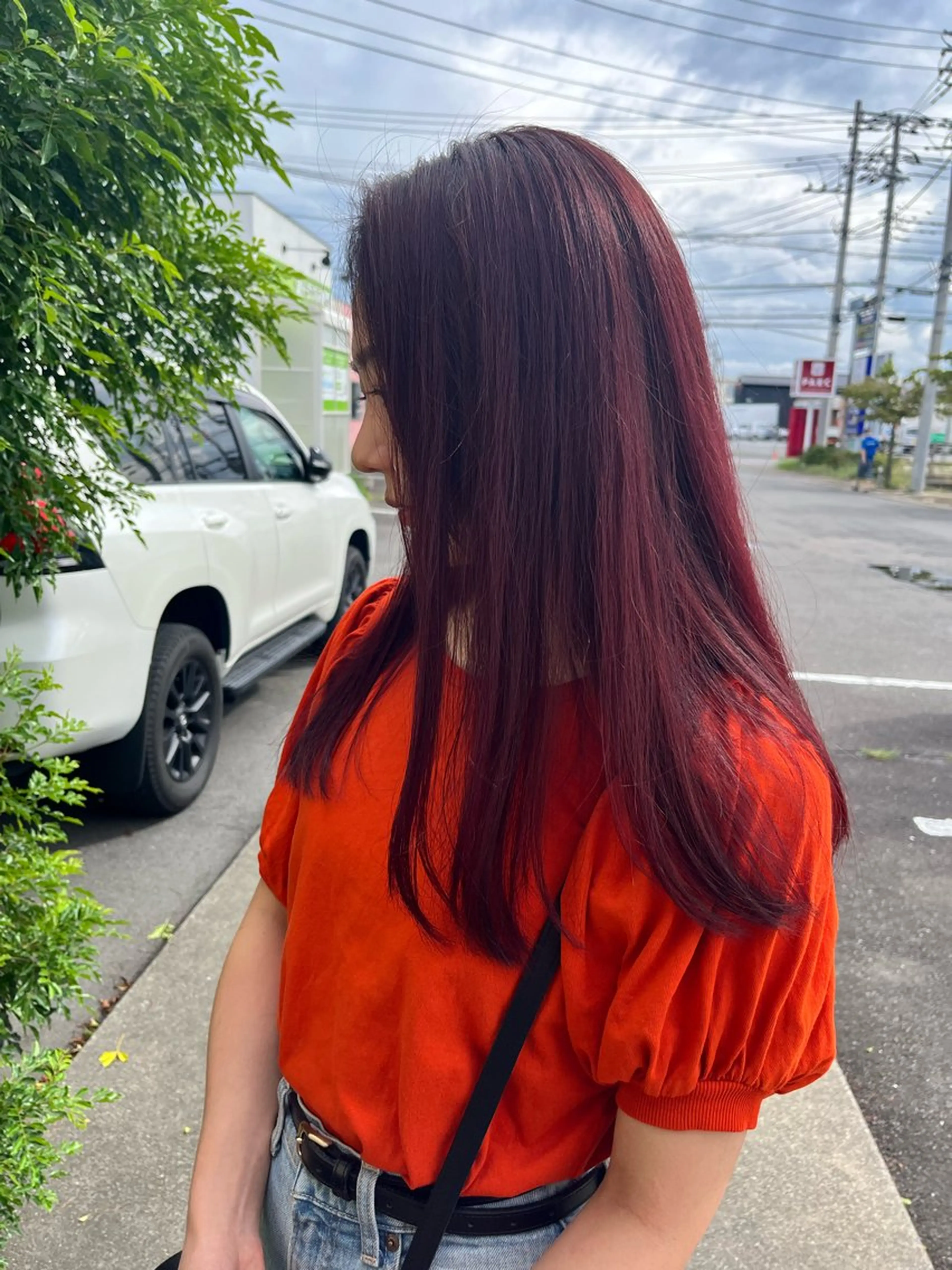 ロング カット ヘアカラー トリートメント 松本 茜のヘアスタイル