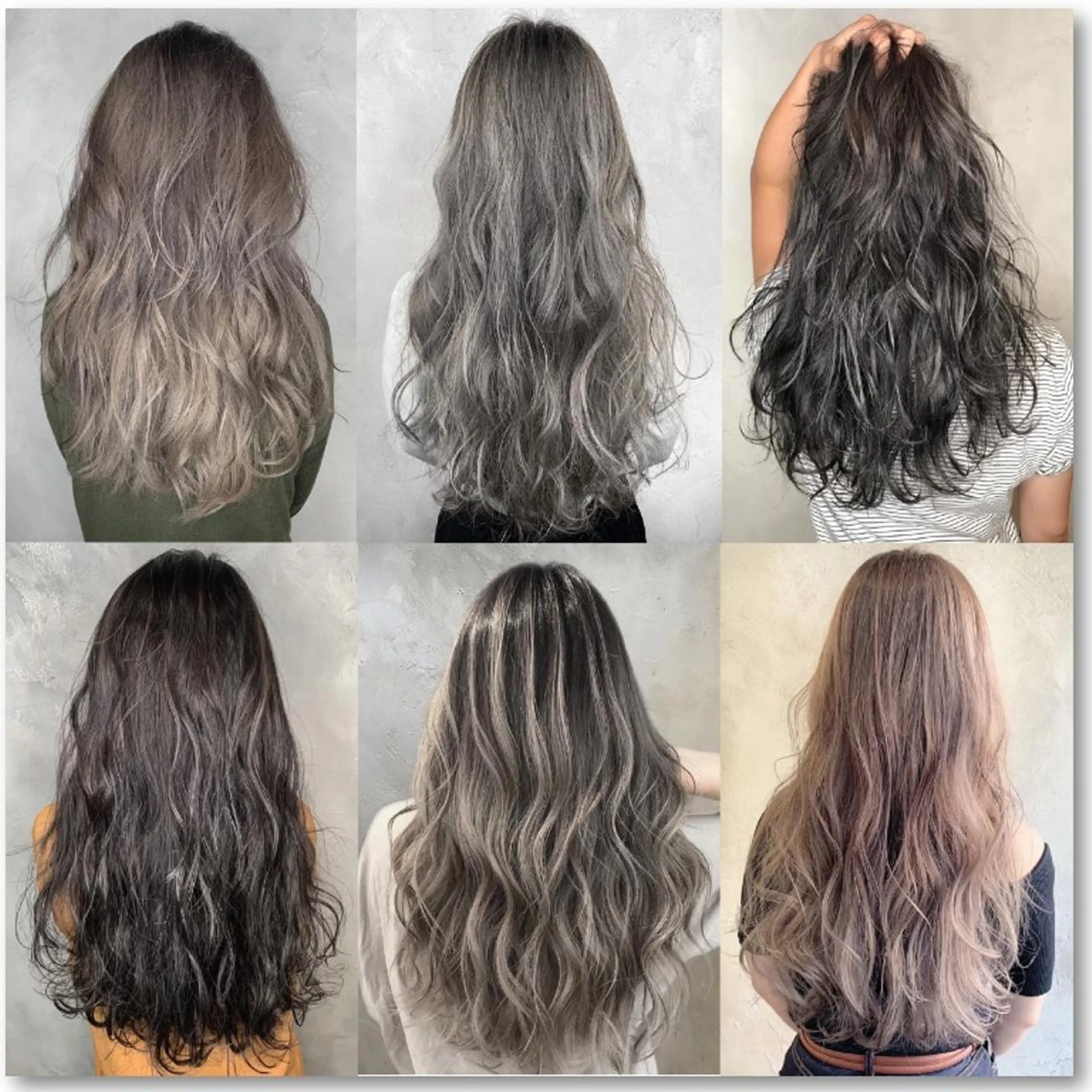 ロング カラー バレイヤージュ デザインカラー グラデーションカラー ハイライトカラー メッシュ カット ヘアカラー N° aria 三軒茶屋のヘアスタイル