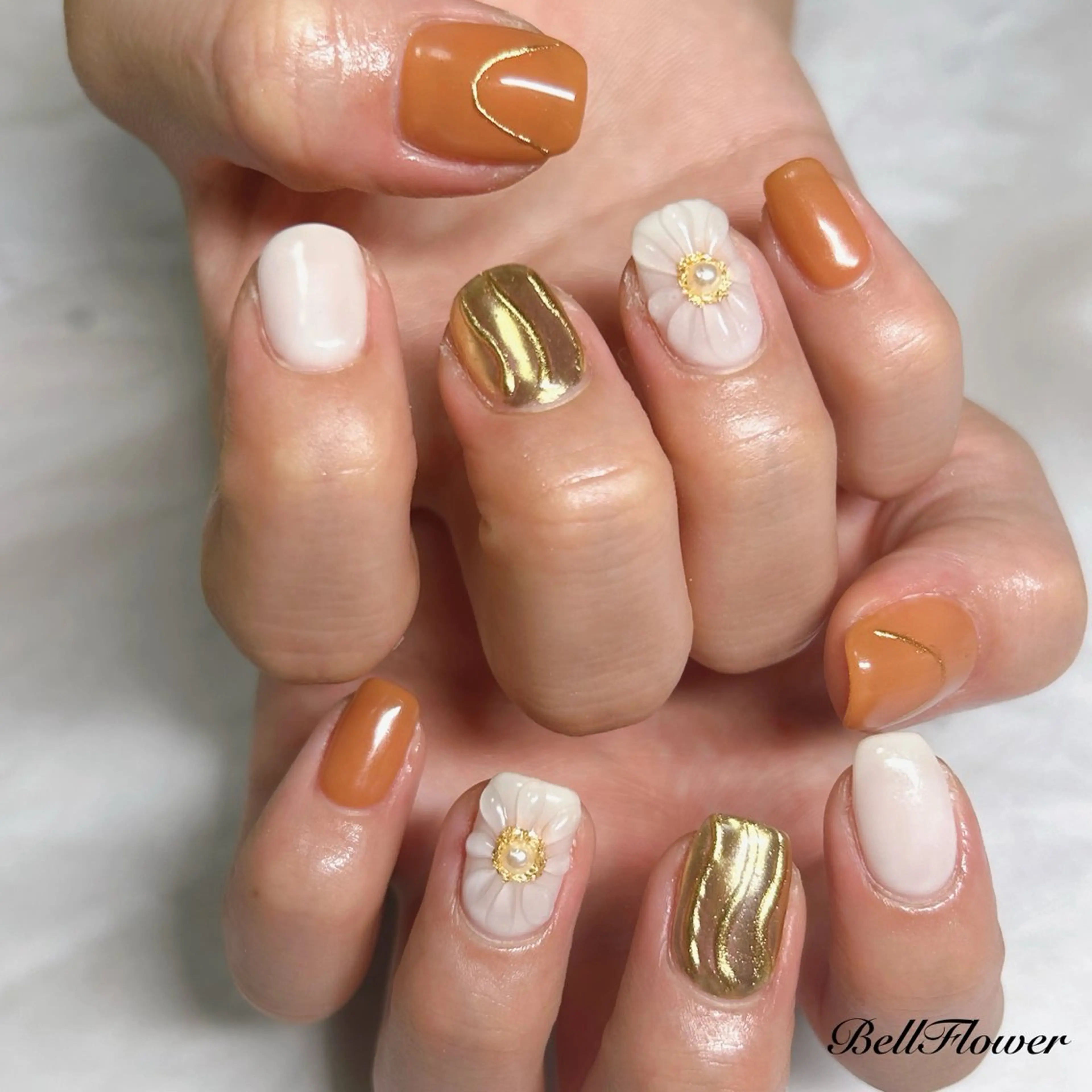 ネイル ハンドネイル Bell Flowerのネイルデザイン