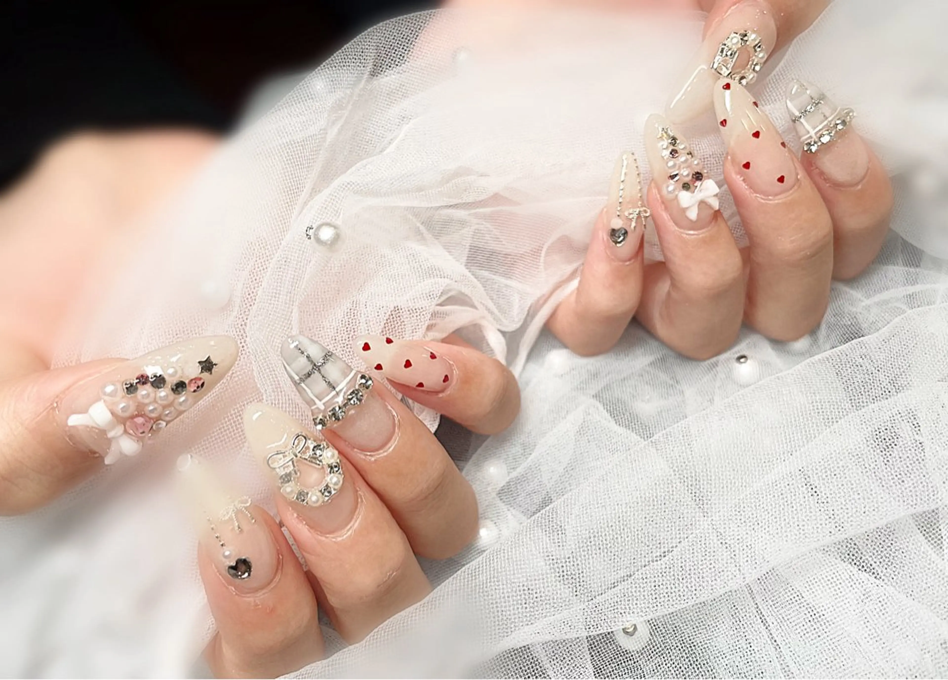 ロング 岡矢joieange 心斎橋店のネイルデザイン