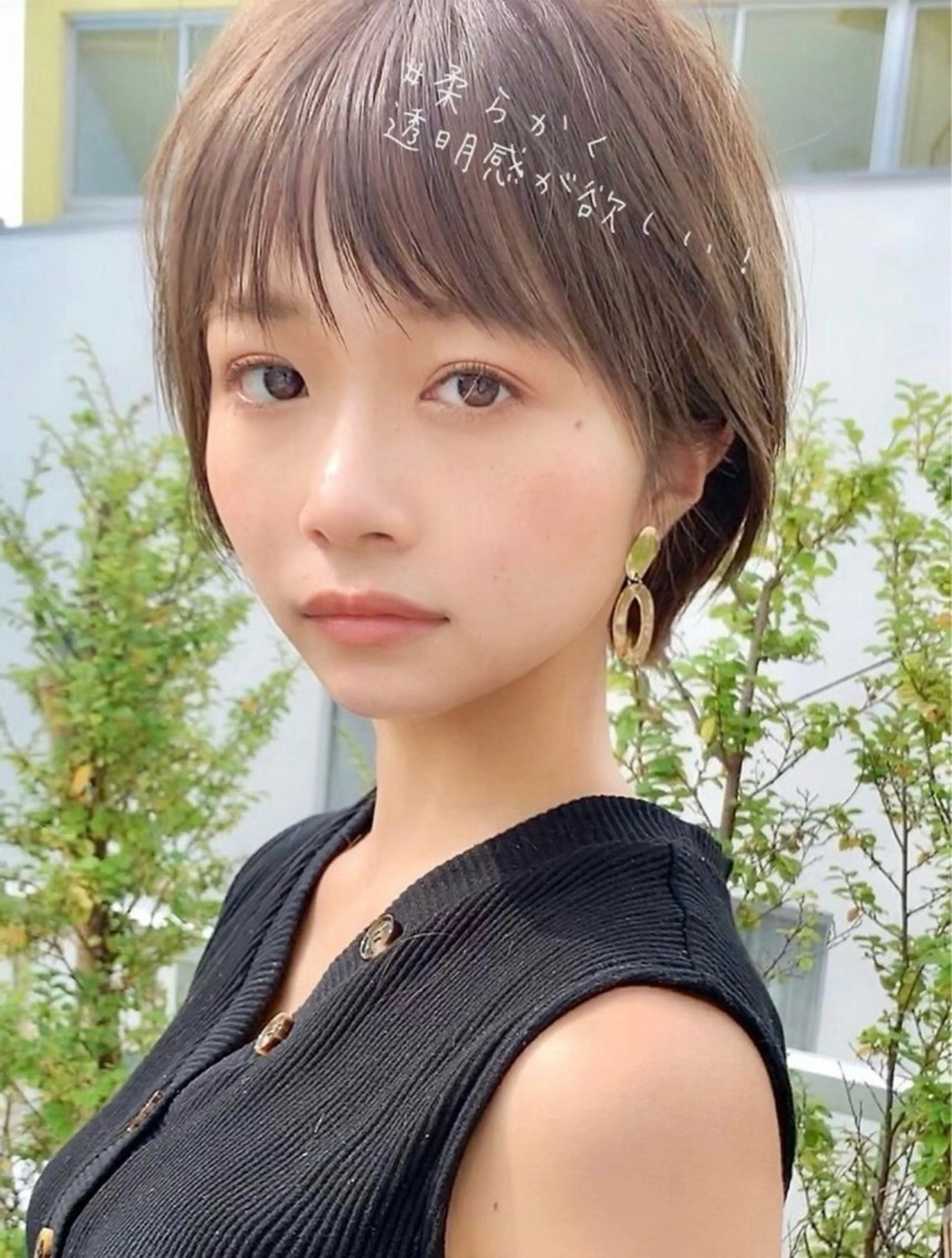 ショート ショートボブ ボブ かきあげバング 髪質改善 オン眉 i.Ehime所属・i.Ehime💫 齋藤  あつきのヘアスタイル