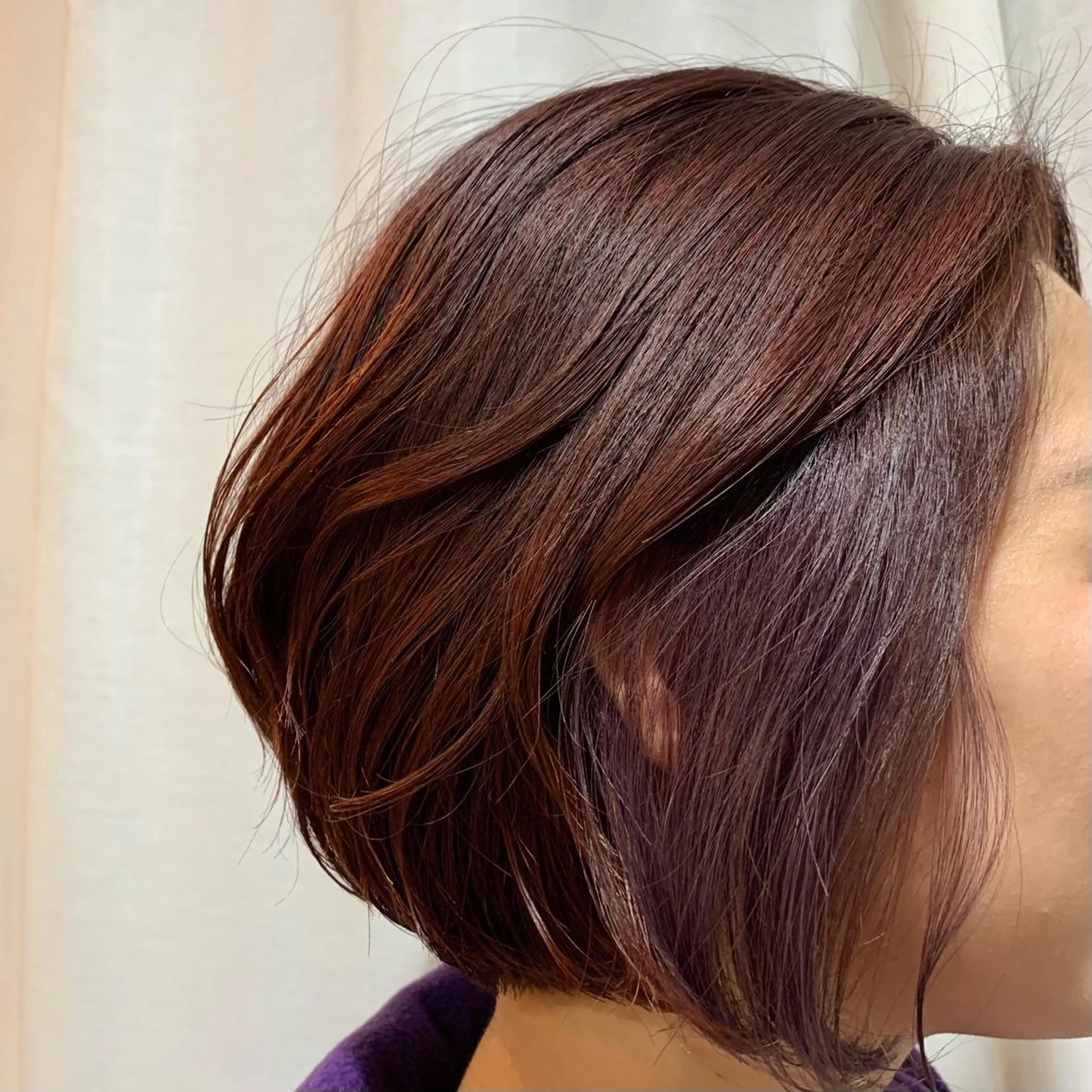 ショート カラー ヘアアレンジ インナーカラー 渕上 菜夏/顔周り /暖色系のヘアスタイル