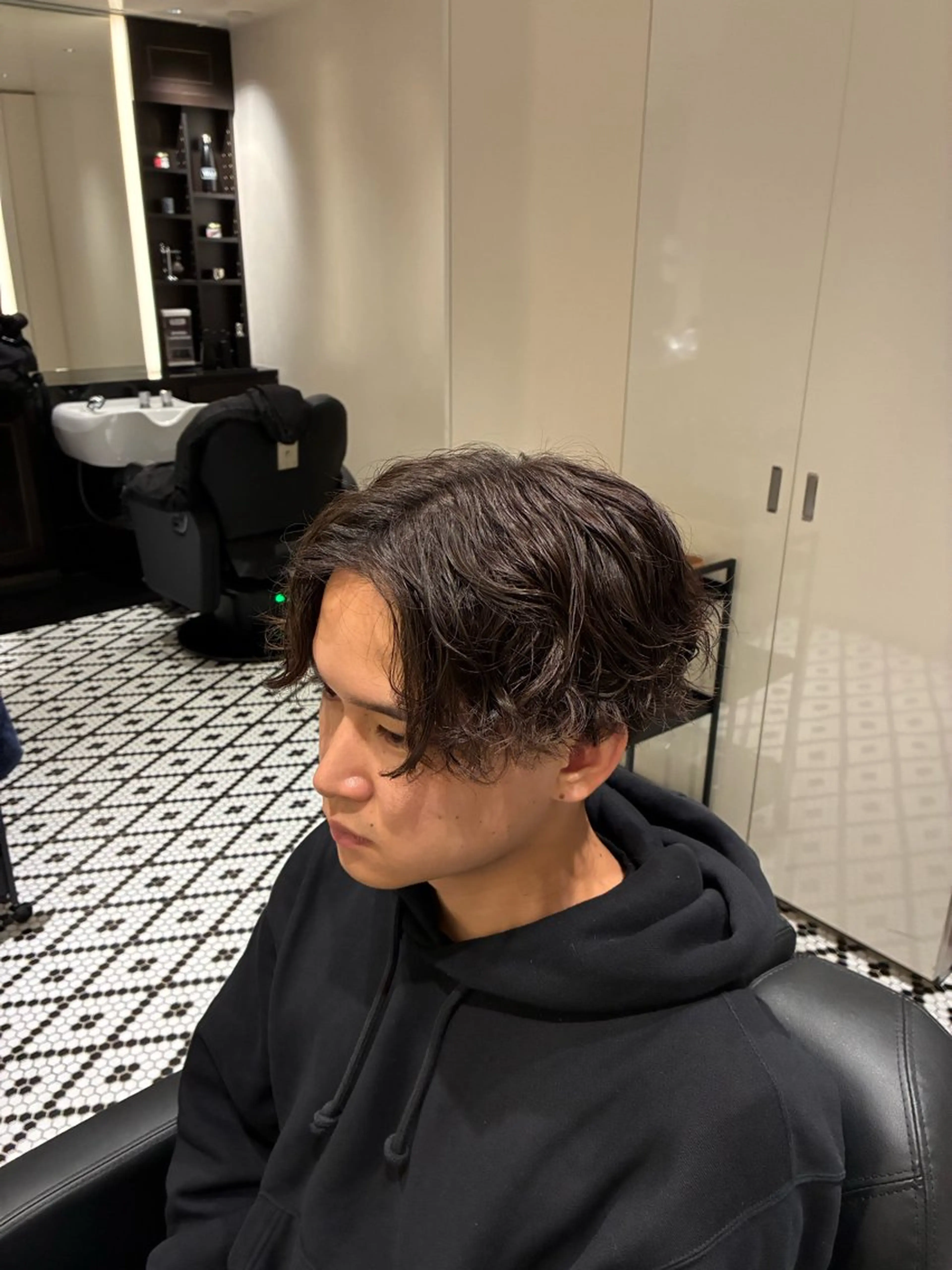 ミディアム カット パーマ 坂本虎太郎💈メンズ モデル募集中💈のヘアスタイル