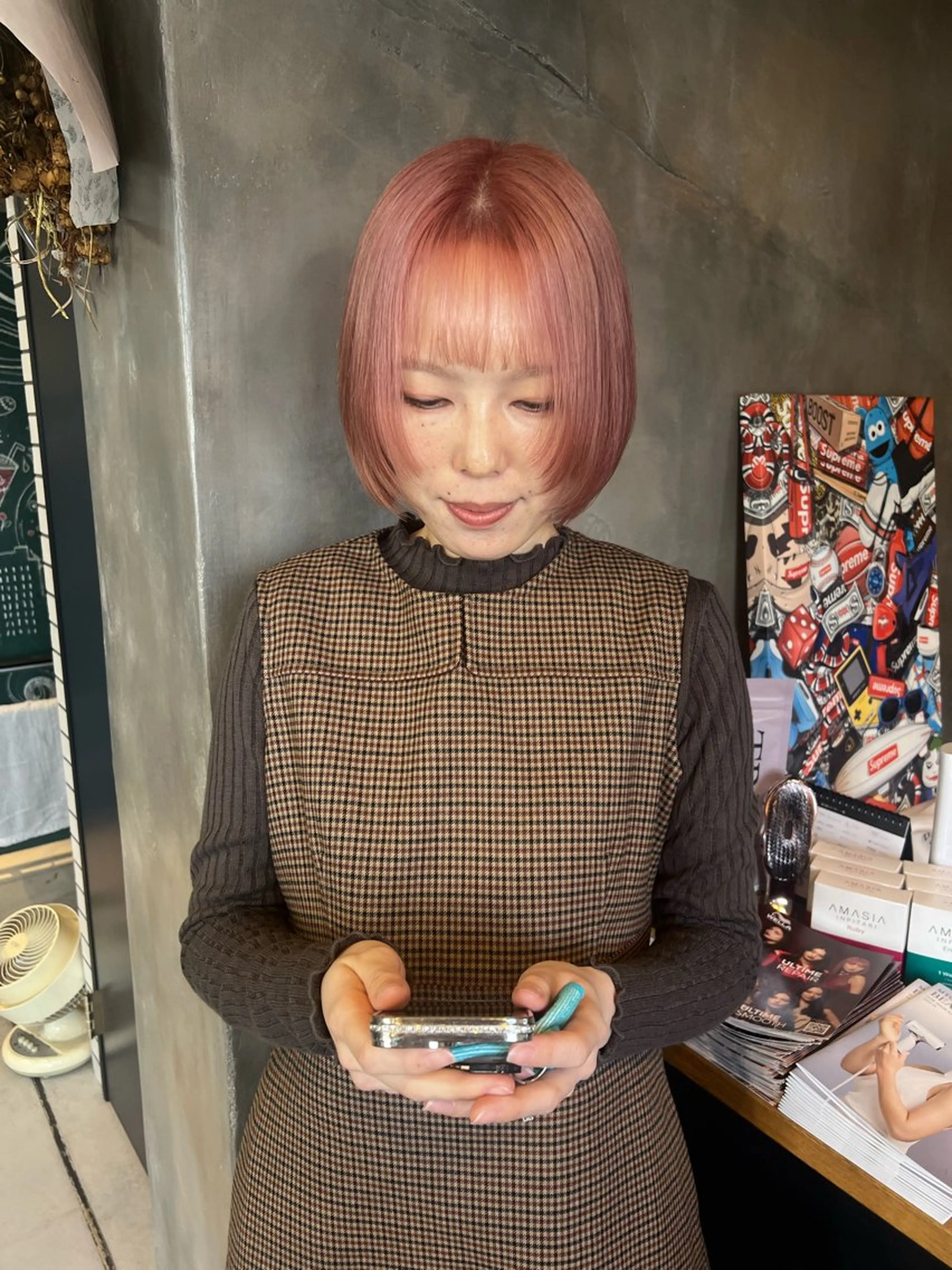 セミロング ボブ 顔まわりレイヤー レイヤーカット ミヨシマユ✨ チーフ就任記念🌈のヘアスタイル