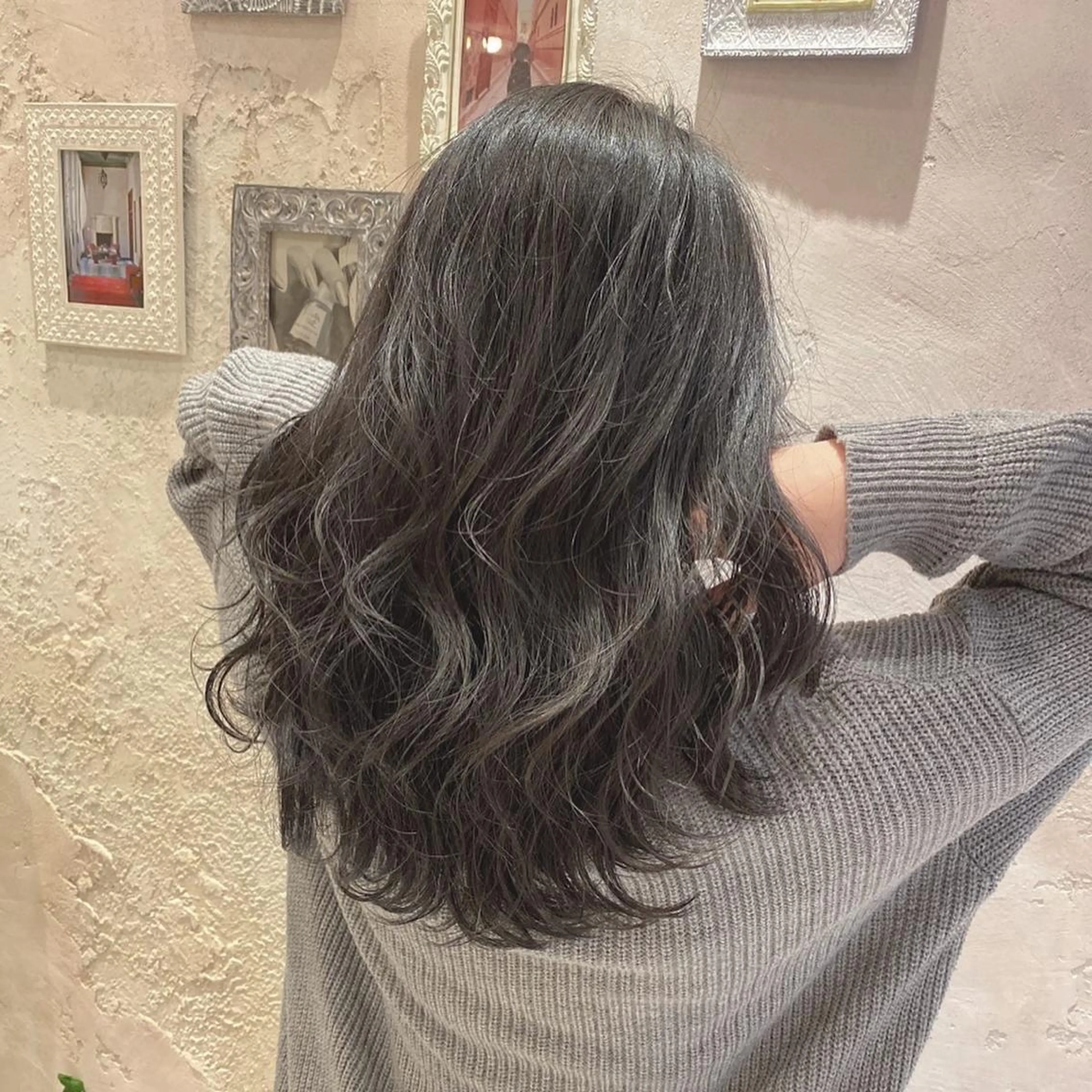 セミロング カラー カット ヘアカラー トリートメント レイヤーカット/ 顔周り 五島巨幹のヘアスタイル