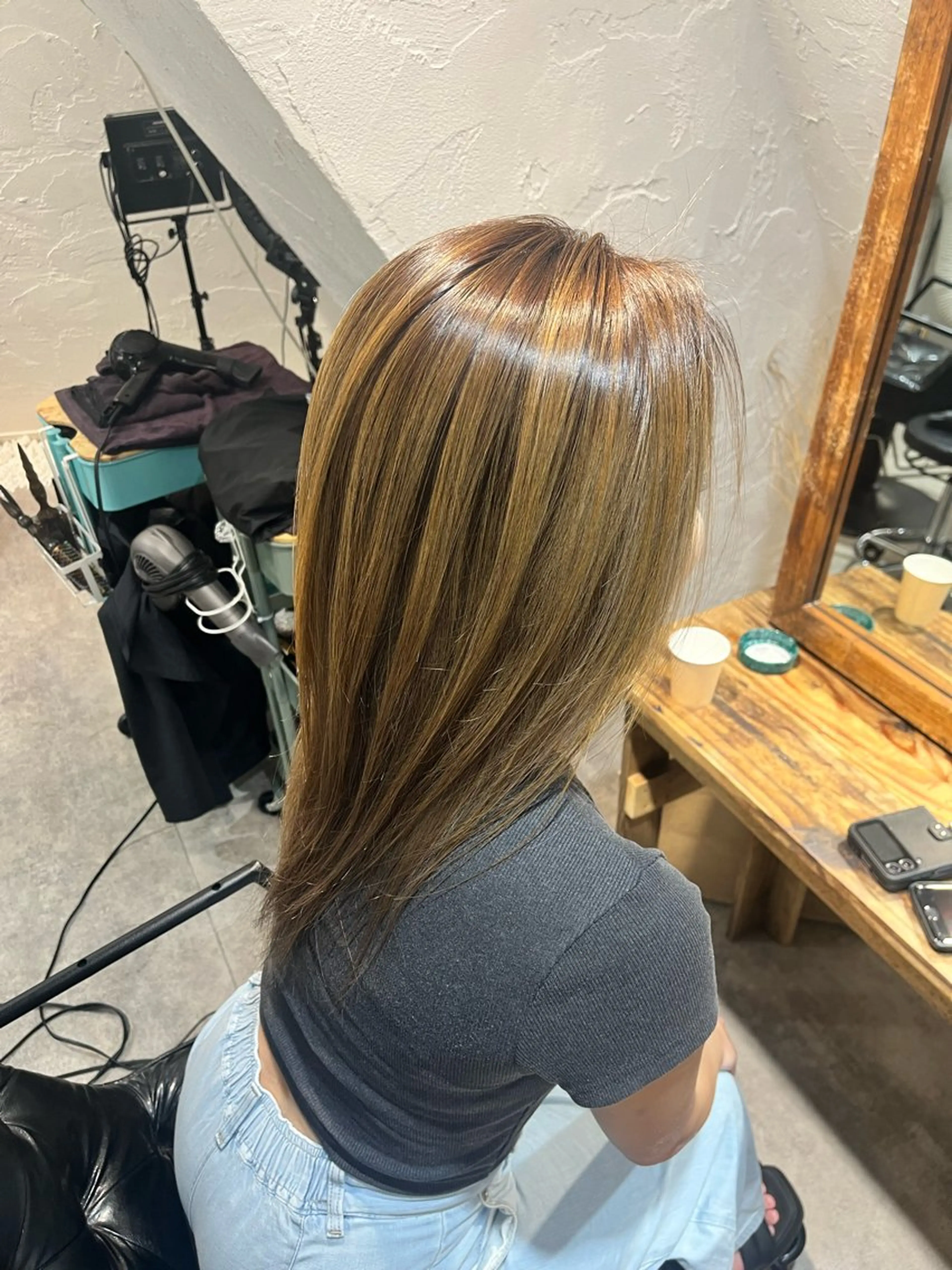 ミディアム カラー ヘアカラー 新宿デザインカット 👶RENAのヘアスタイル