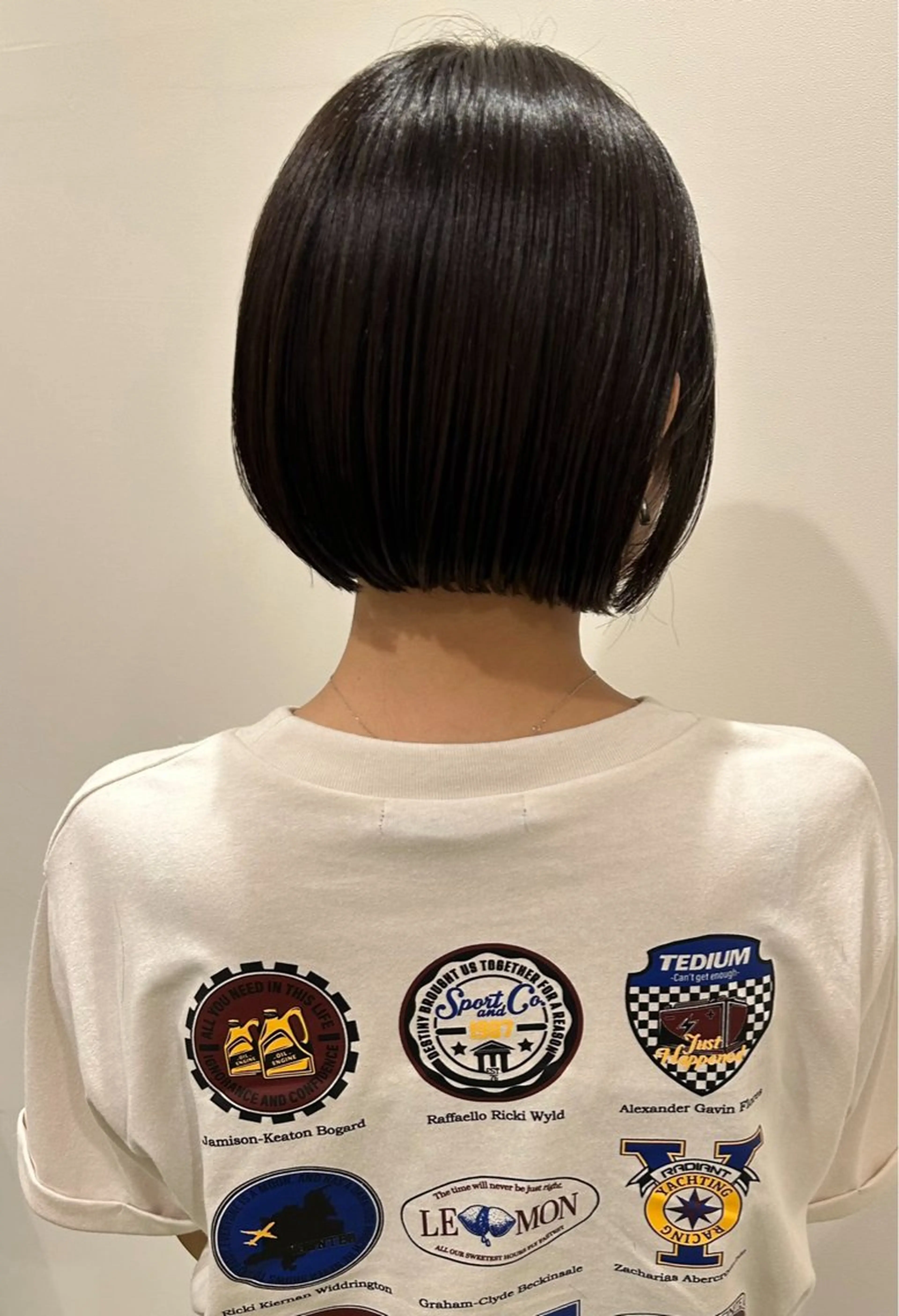 ショート 切りっぱなしボブ ボブ カット トリートメント Halo 長居店 "ROKI"のヘアスタイル
