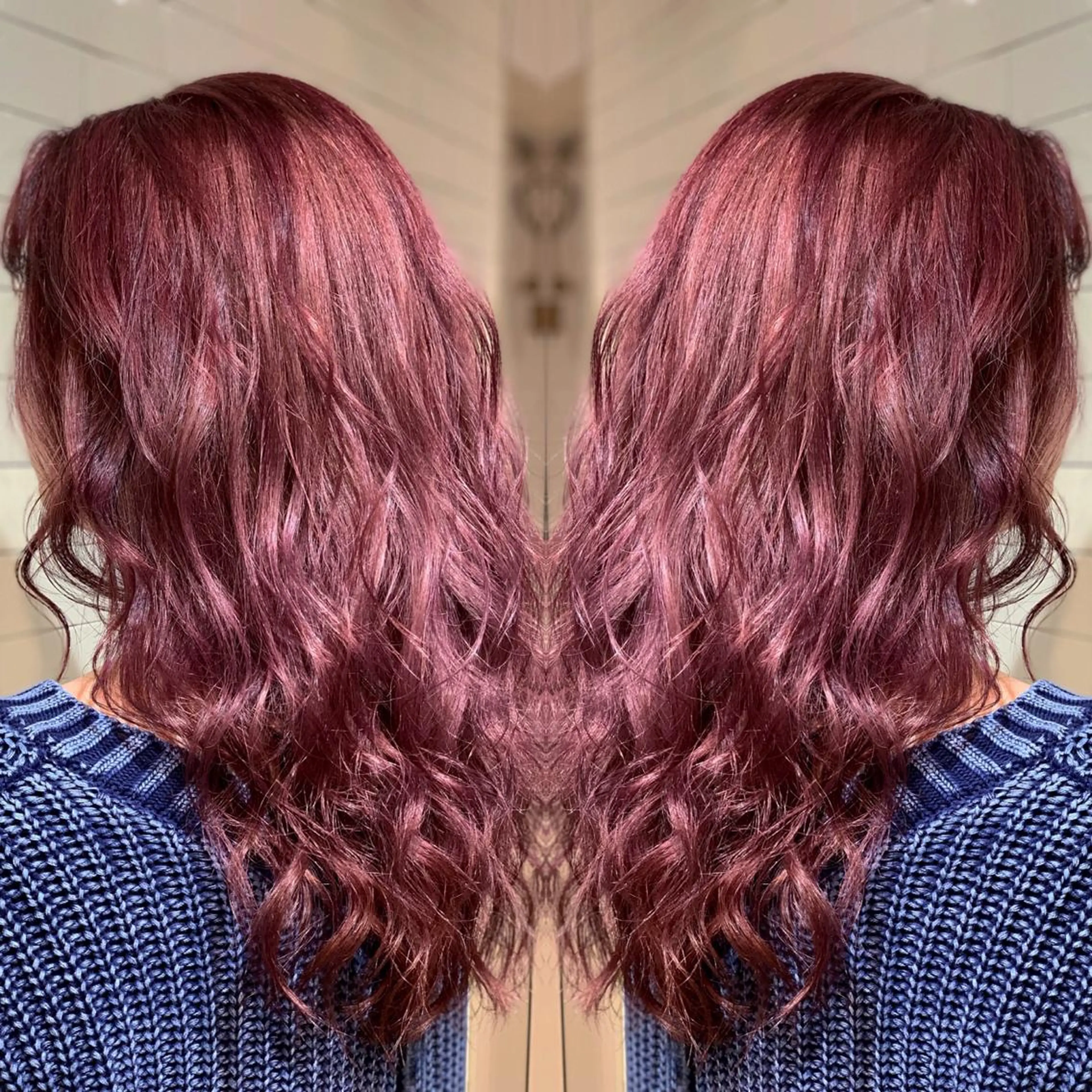 セミロング カラー ヘアアレンジ カット ヘアカラー トリートメント 髪質改善×ハイトーン 中田啄也のヘアスタイル