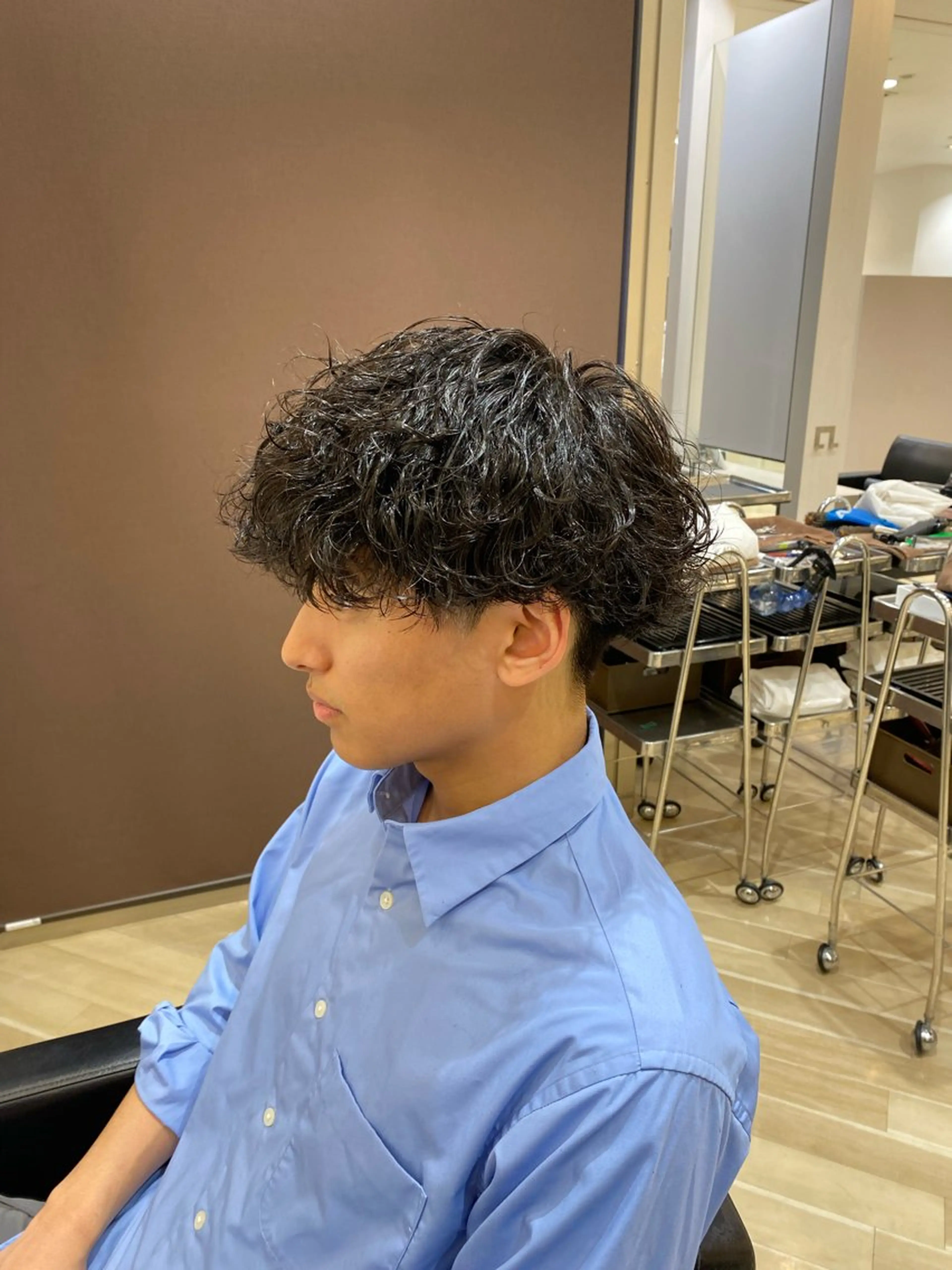 メンズ メンズパーマ 波巻きパーマ カット 👑パーマ支持 No.1👑松田力也のヘアスタイル