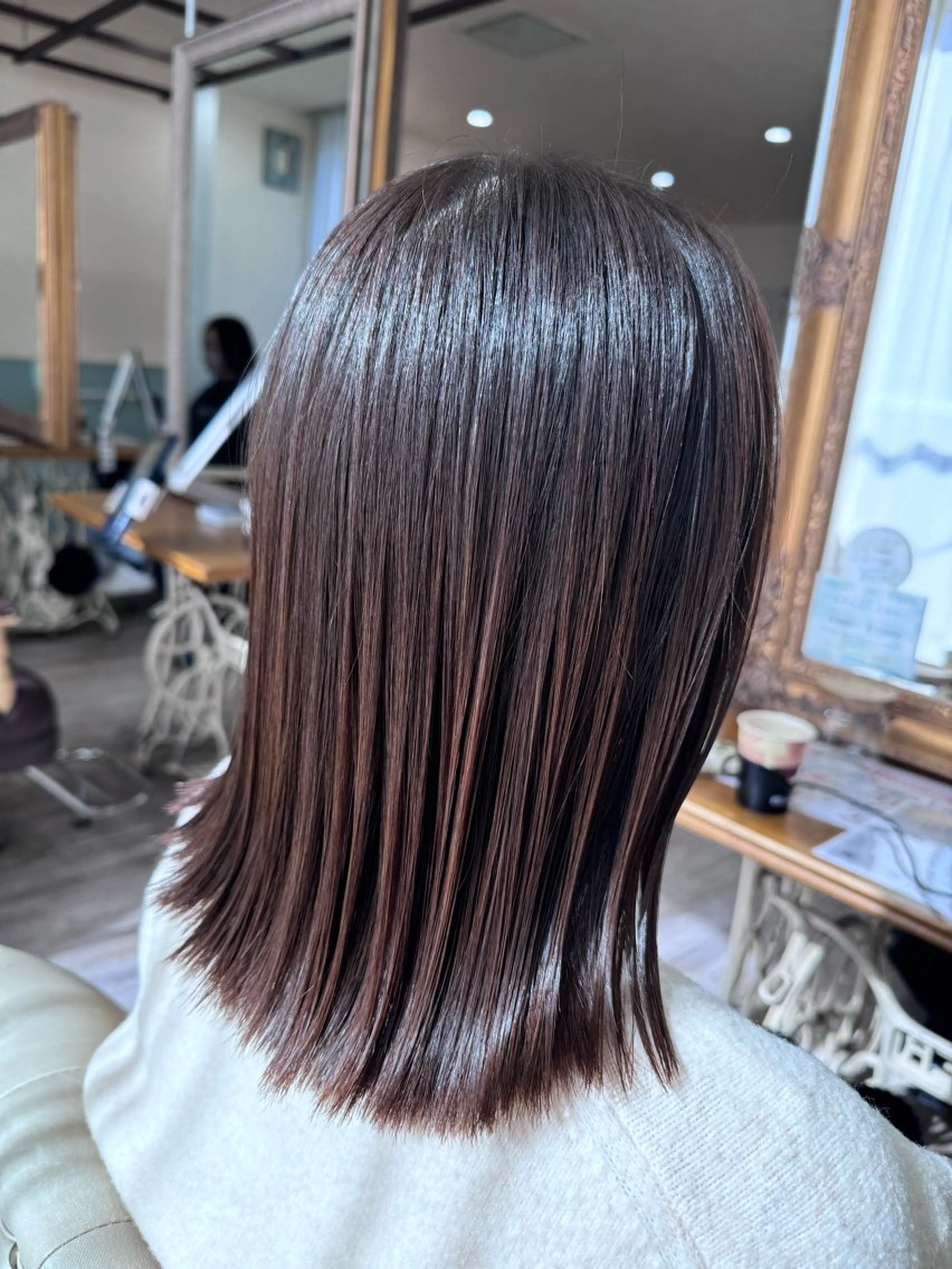 セミロング カラー 髪質改善 トリートメント カット ヘアカラー トリートメント noble店長 松本　拓也▶◀*.のヘアスタイル