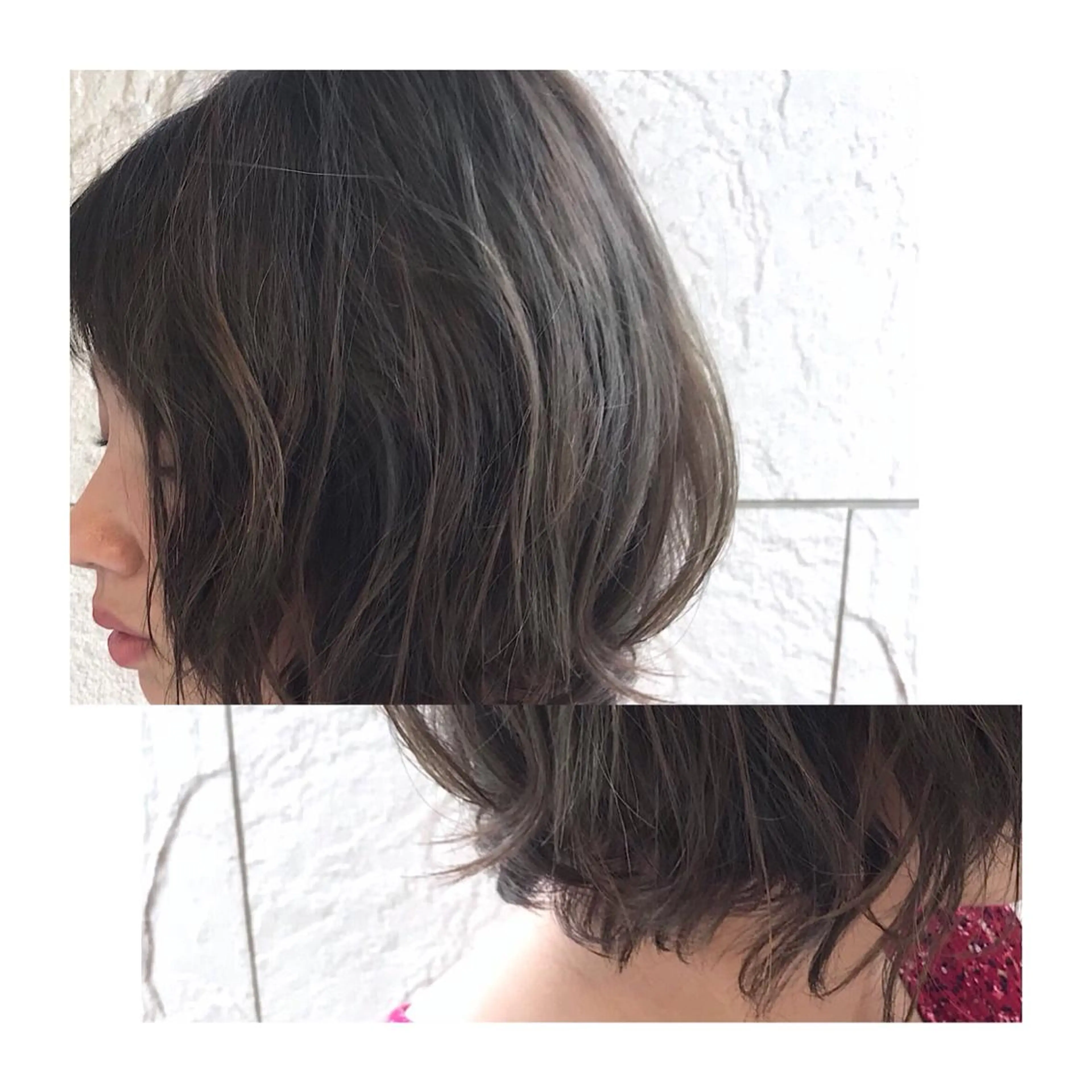 ミディアム カラー パーマ 30代からの大人 ショートのヘアスタイル