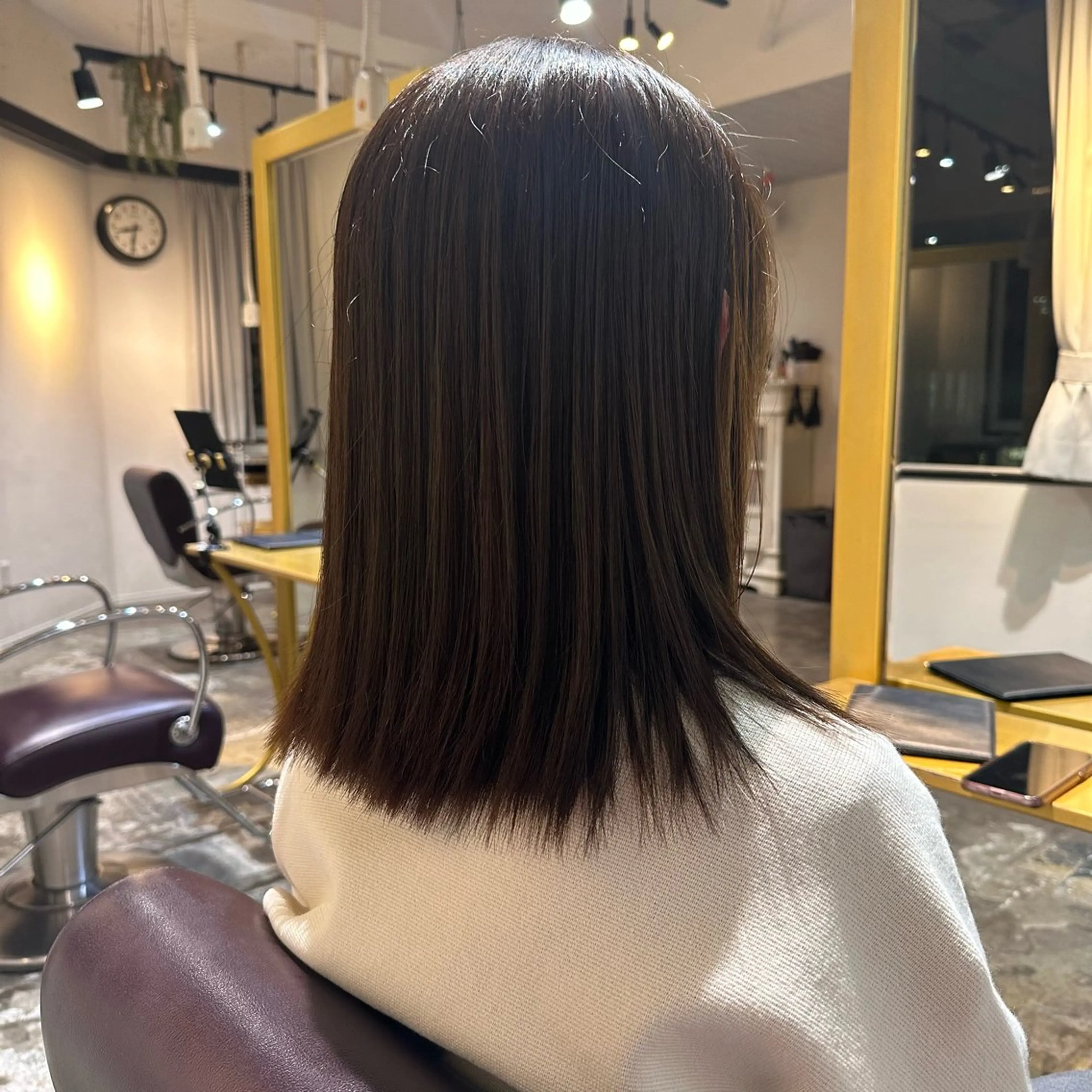 ミディアム カラー ベージュカラー オリーブベージュ カット ヘアカラー 韓国ヘア/縮毛矯正 🧡艶カラーSakiのヘアスタイル