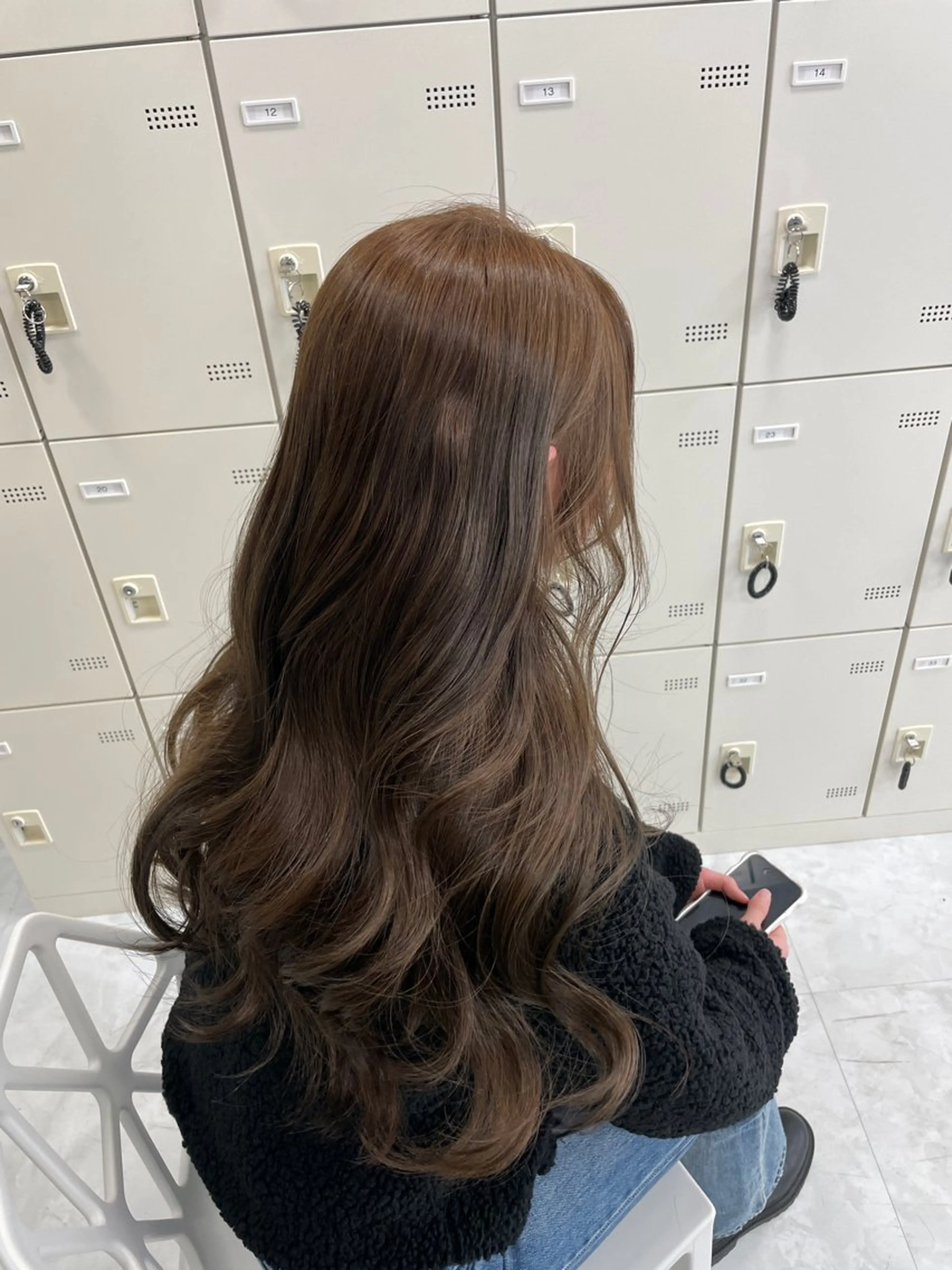 ロング カット ヘアカラー MOE 福岡韓国ヘア✧︎のヘアスタイル