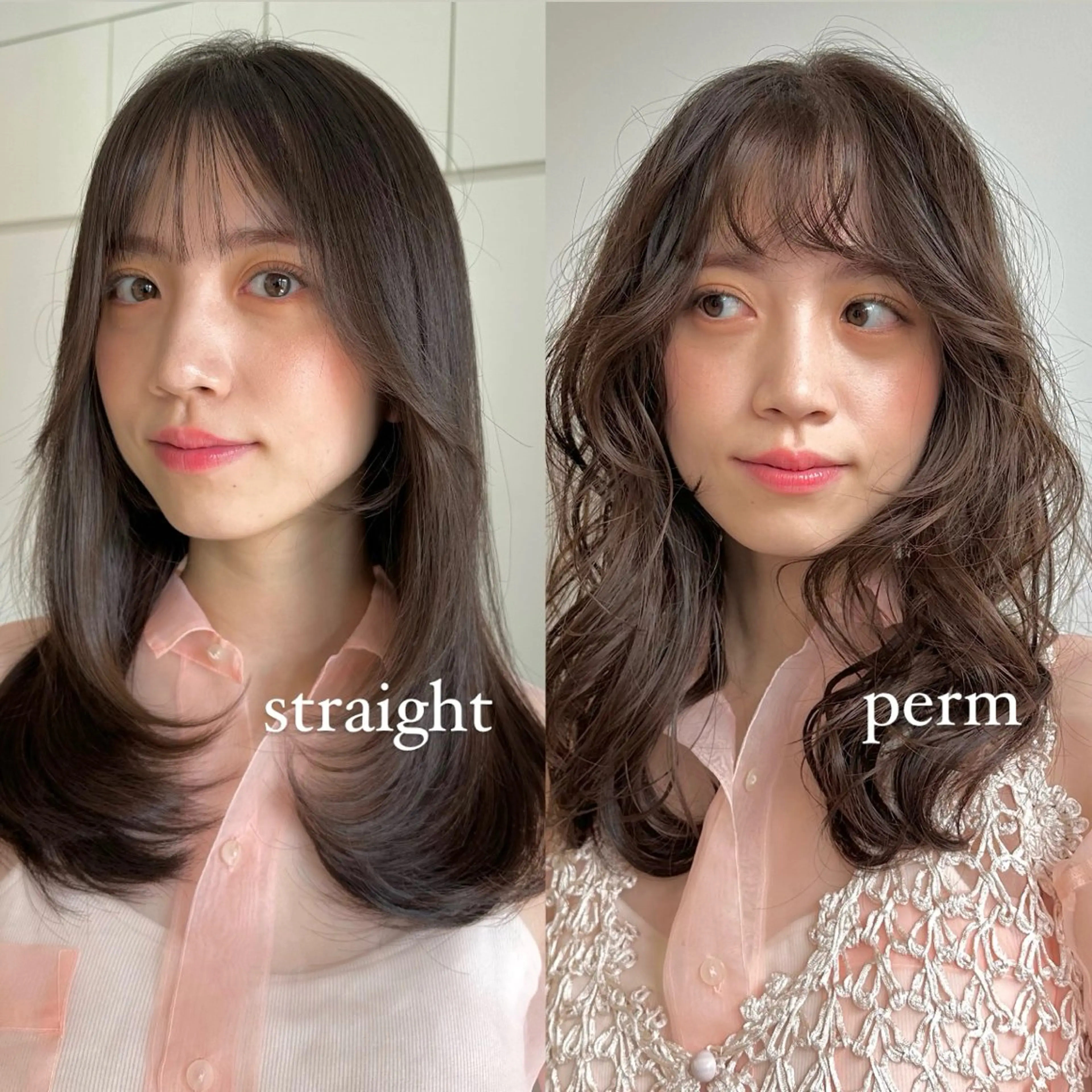 セミロング カラー セミロングパーマ レイヤーカット カット パーマ トリートメント レイヤー/パーマ/ 艶カラー/💚千琴のヘアスタイル