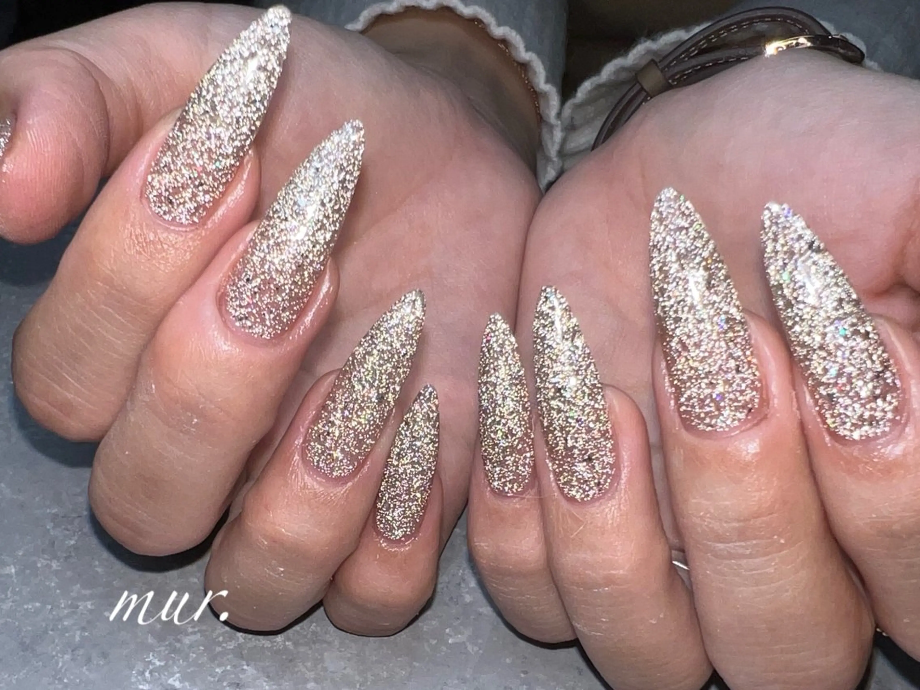 ネイル フラッシュネイル ジェルネイル キラキラネイル 韓国ネイル ラメ(グリッター) nailsalon mur.のネイルデザイン
