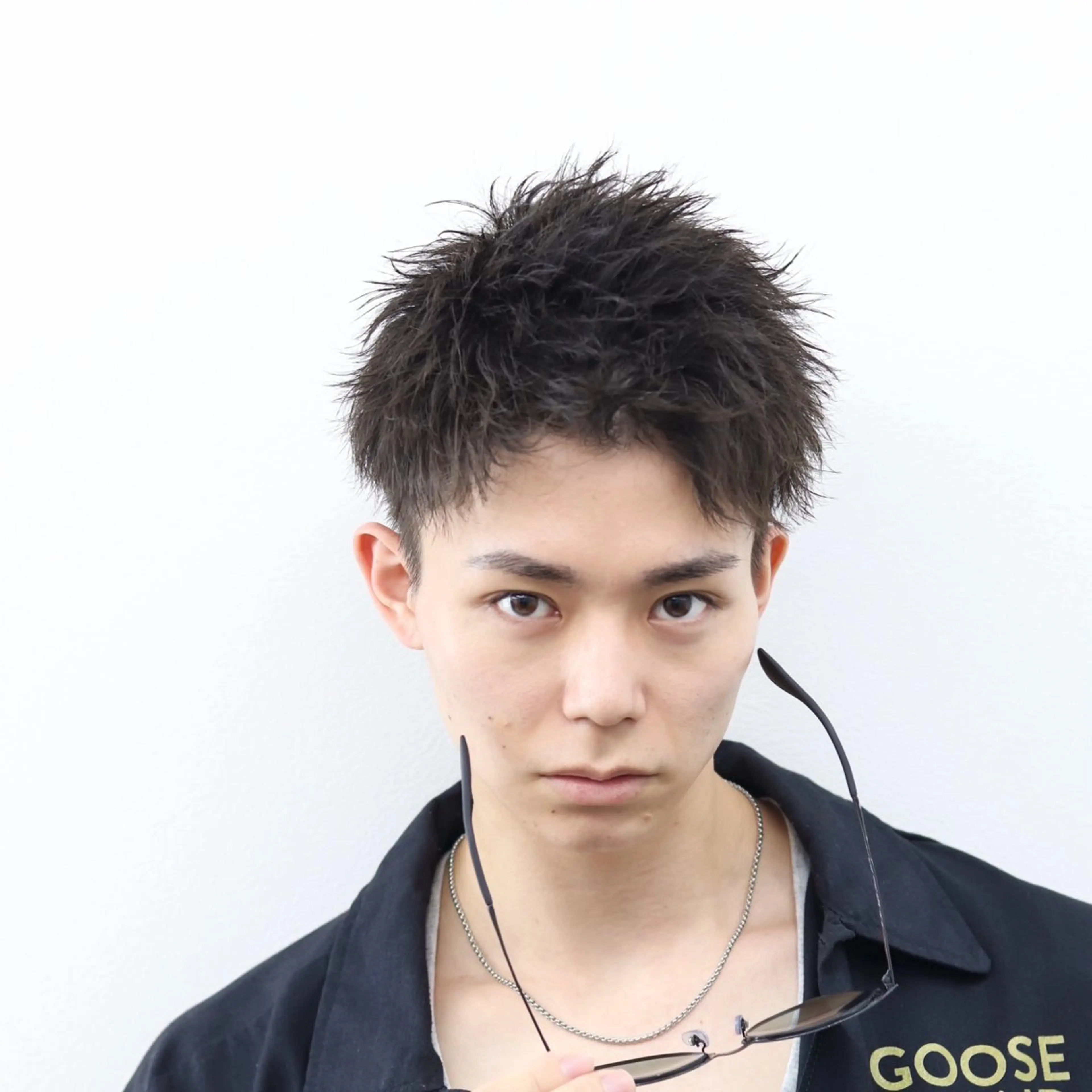 ショート カラー パーマ メンズ カット シースルーマッシュ/ メンズ/KYOHEIのヘアスタイル