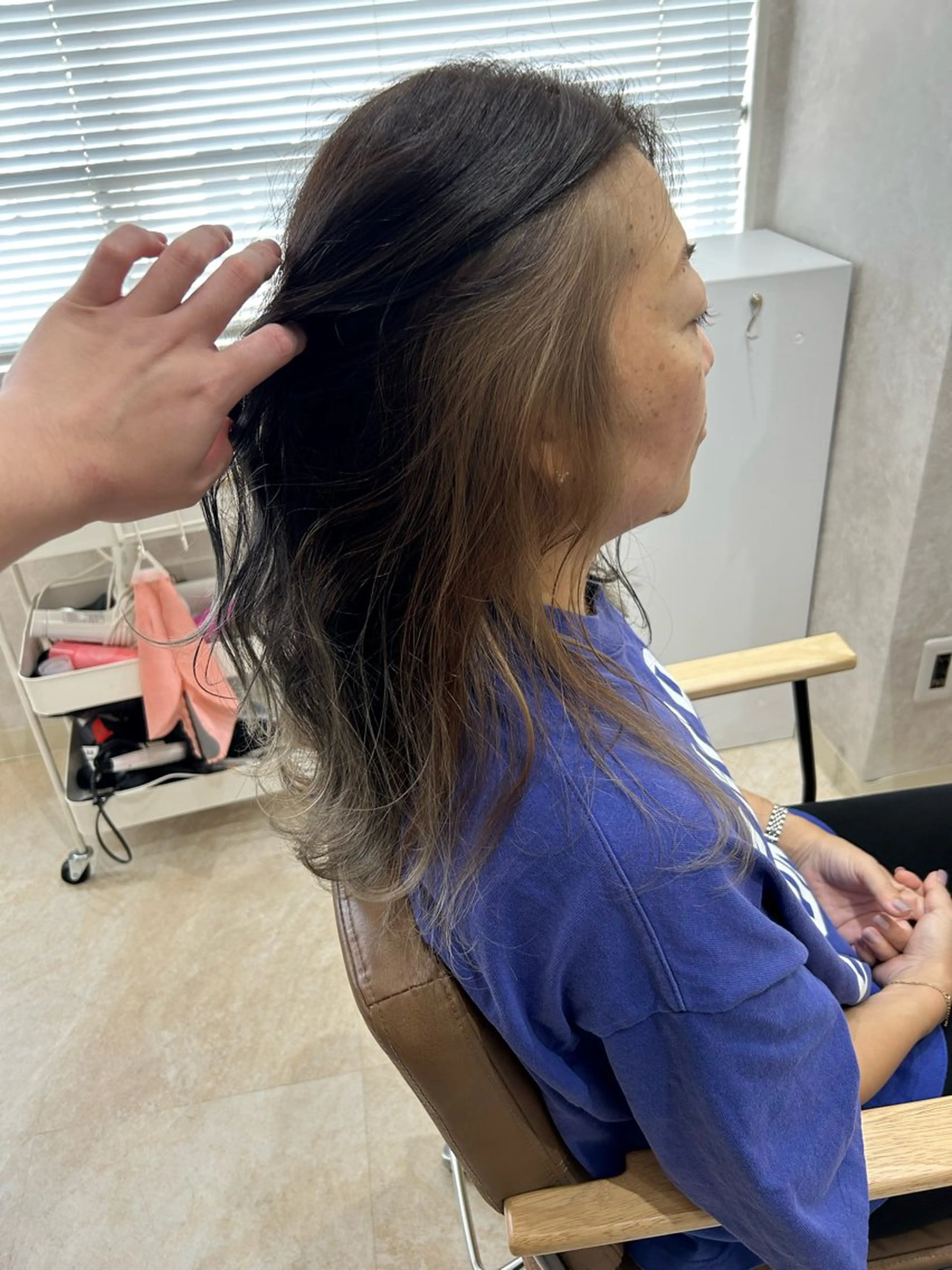 セミロング カラー ヘアカラー トリートメント 🧸MAKOTO🧸 ✂︎💚Rico💚のヘアスタイル