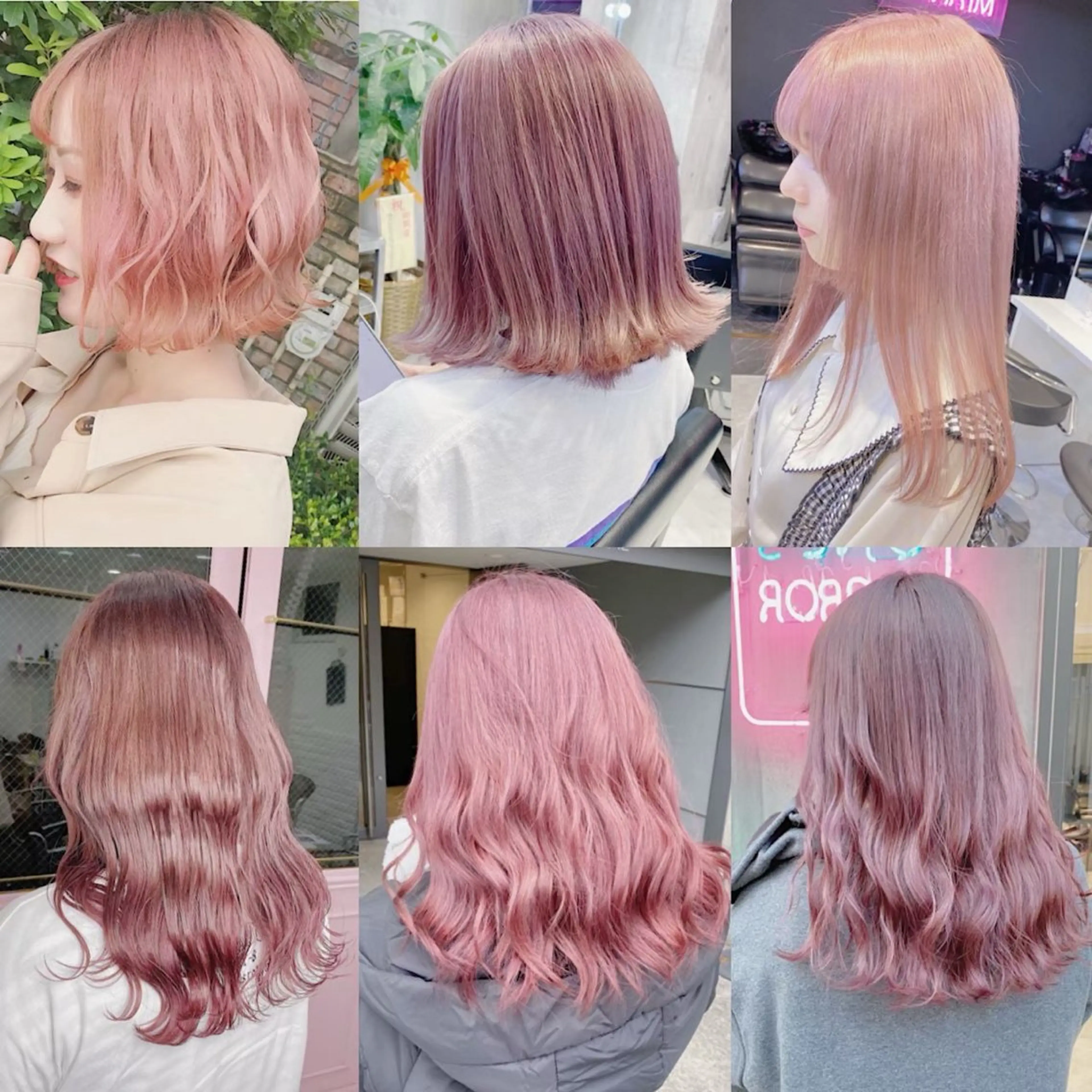 カラー メンズウルフ🐺♡ ピンク♡ヘアメ🎀のヘアスタイル