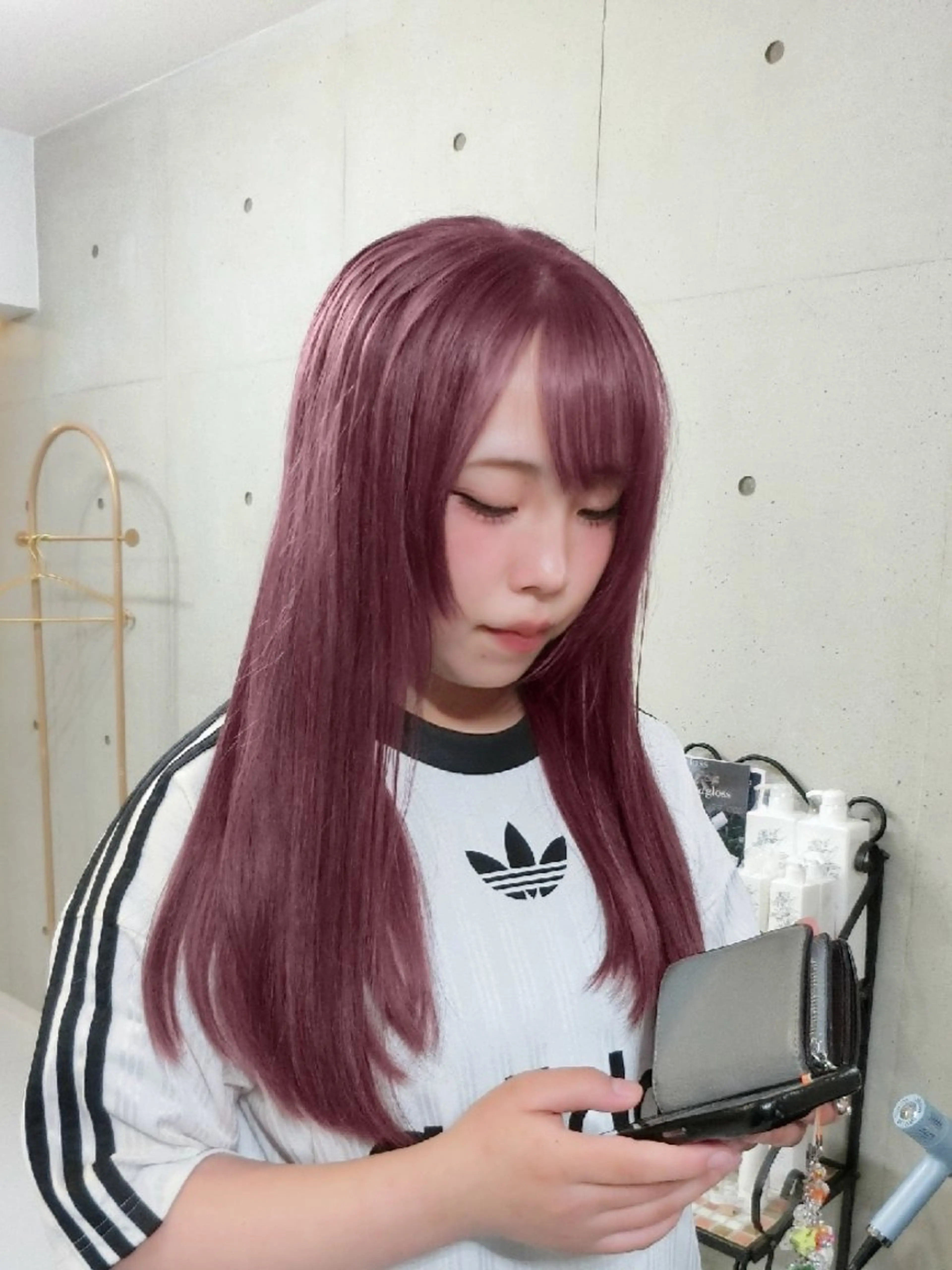 カラー ロング カット ヘアカラー ma cherie 三浦直美のヘアスタイル