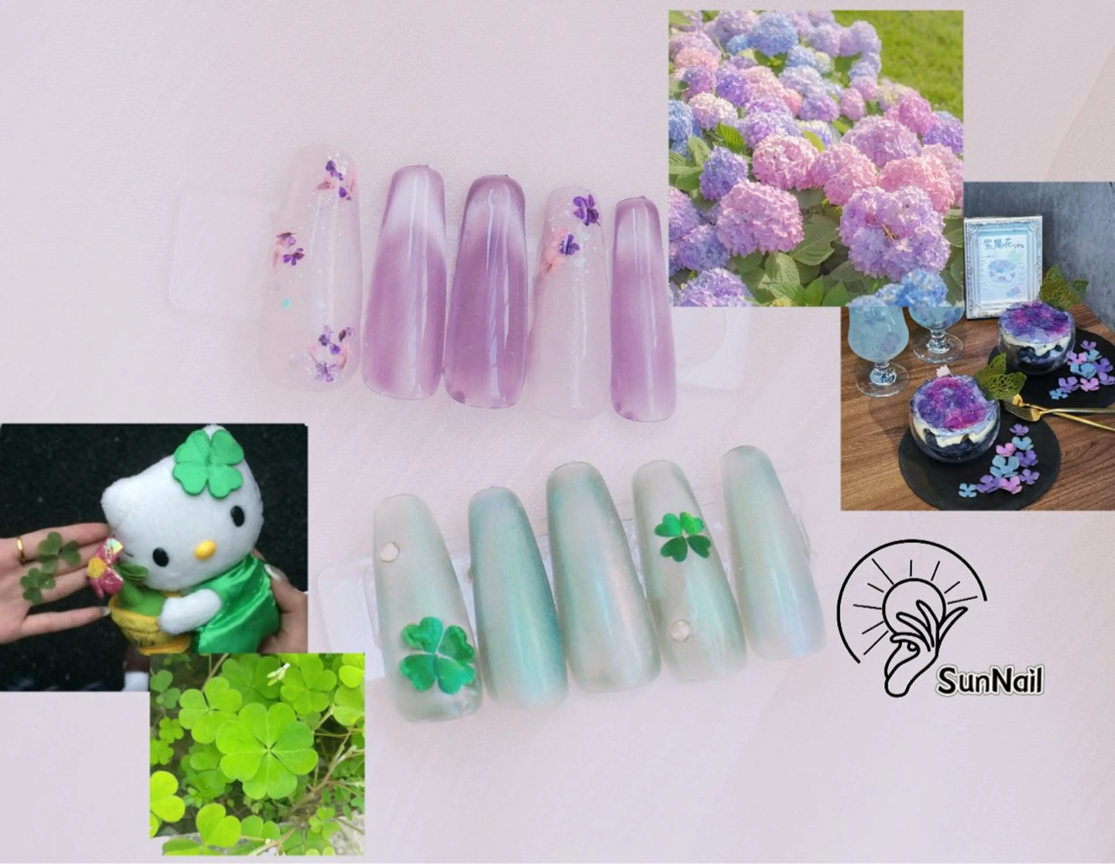 ネイル チークネイル 長さ出し フラワーネイル フレンチネイル ガーリー ハンドネイル Sun Nail 池袋のエステ・リラクイメージ