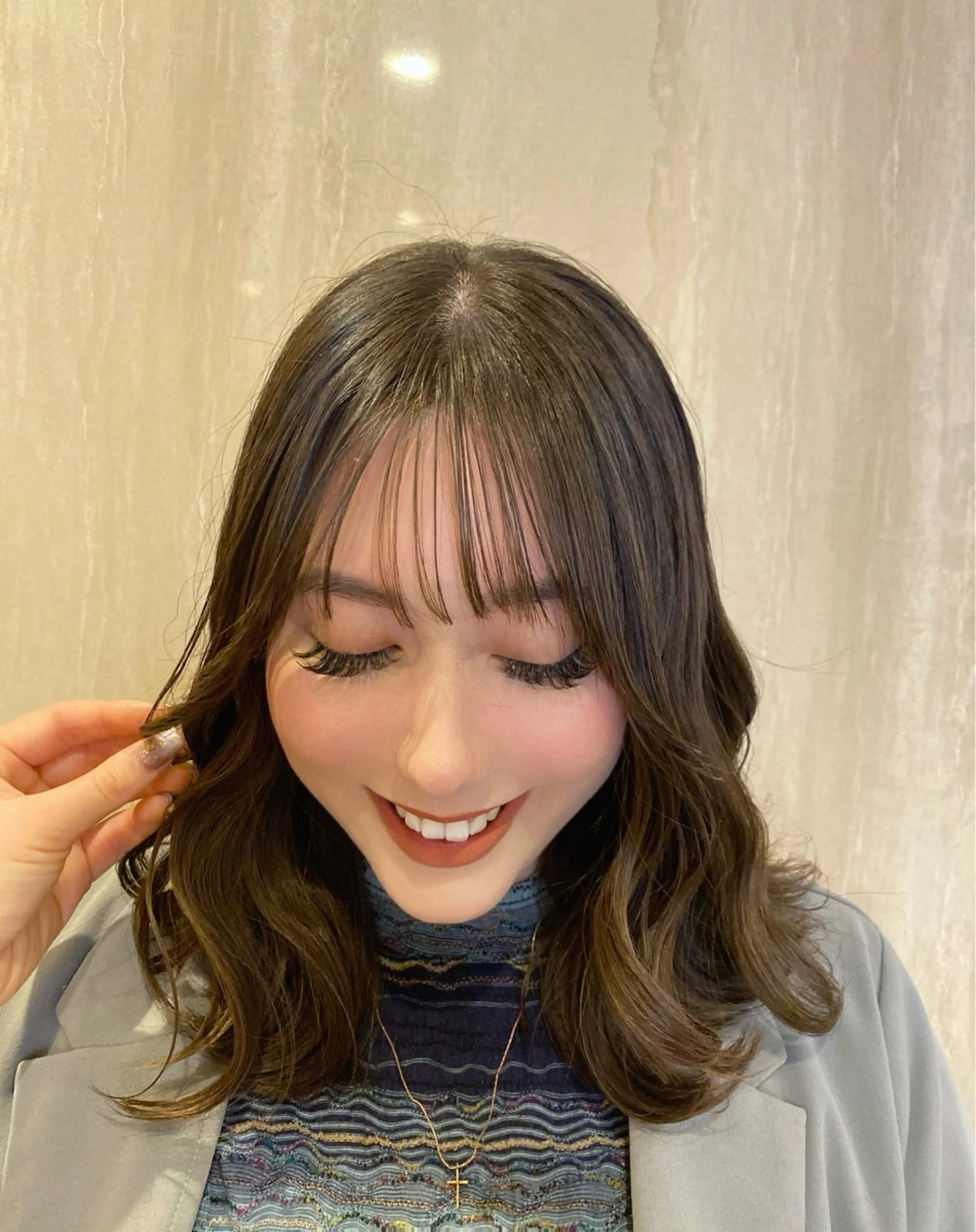 ミディアム 森 千風優のヘアスタイル