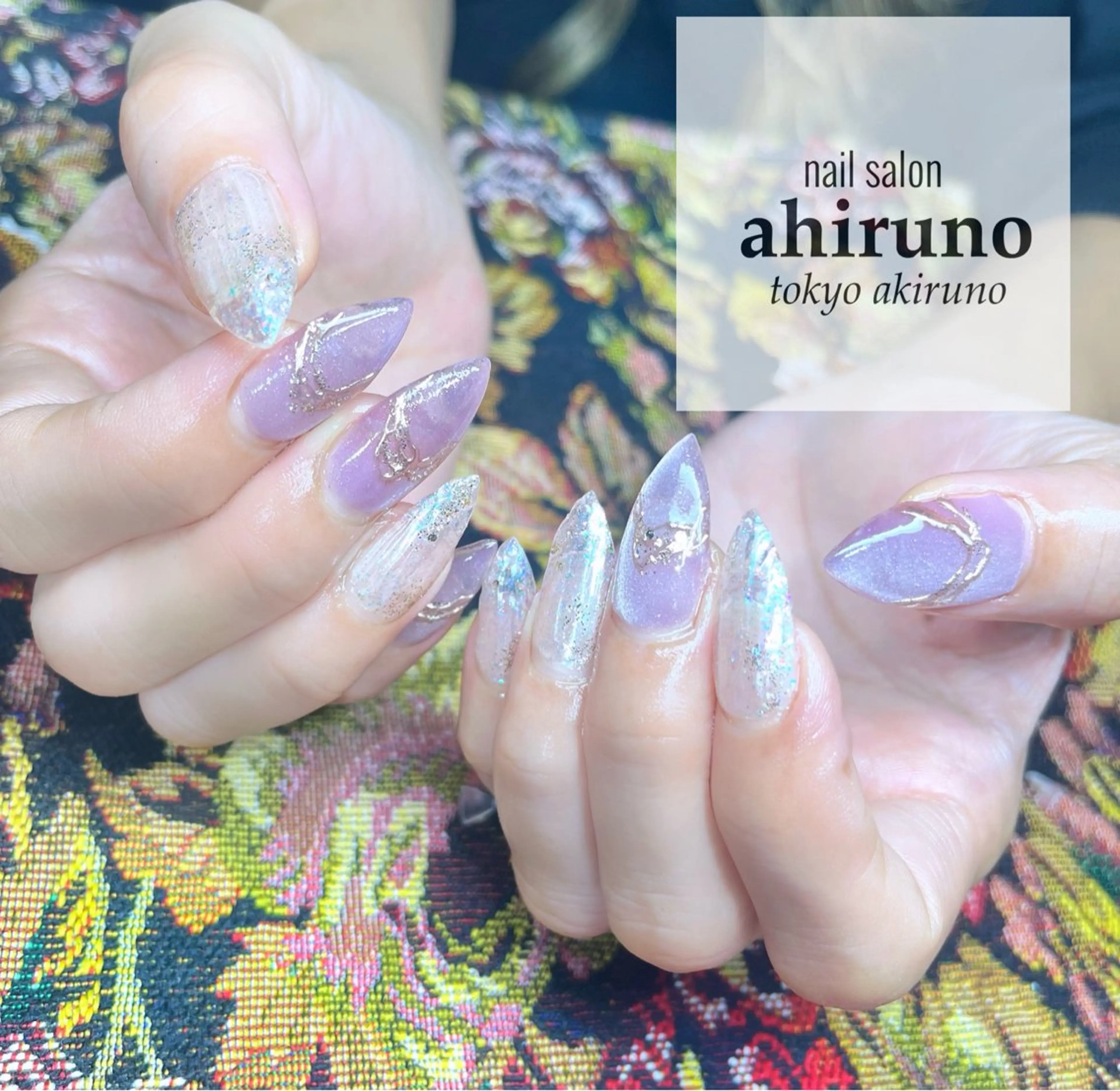 ネイル オーロラネイル ラメ(グリッター) マグネットネイル ピンク ハンドネイル ａｈｉｒｕｎｏ ✿ ｙｕiのネイルデザイン