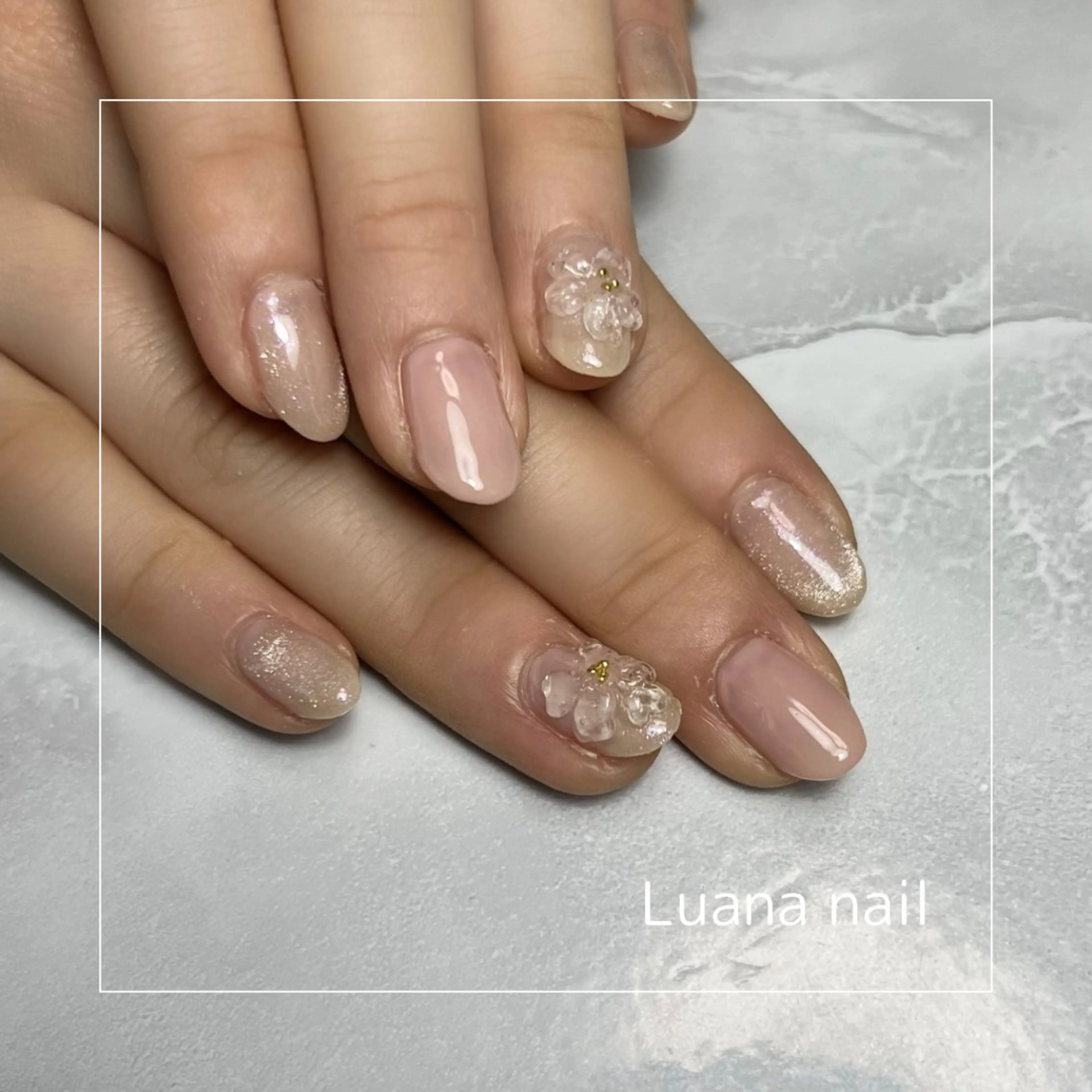 ネイル 桜ネイル 持ち込み Luana nailのネイルデザイン