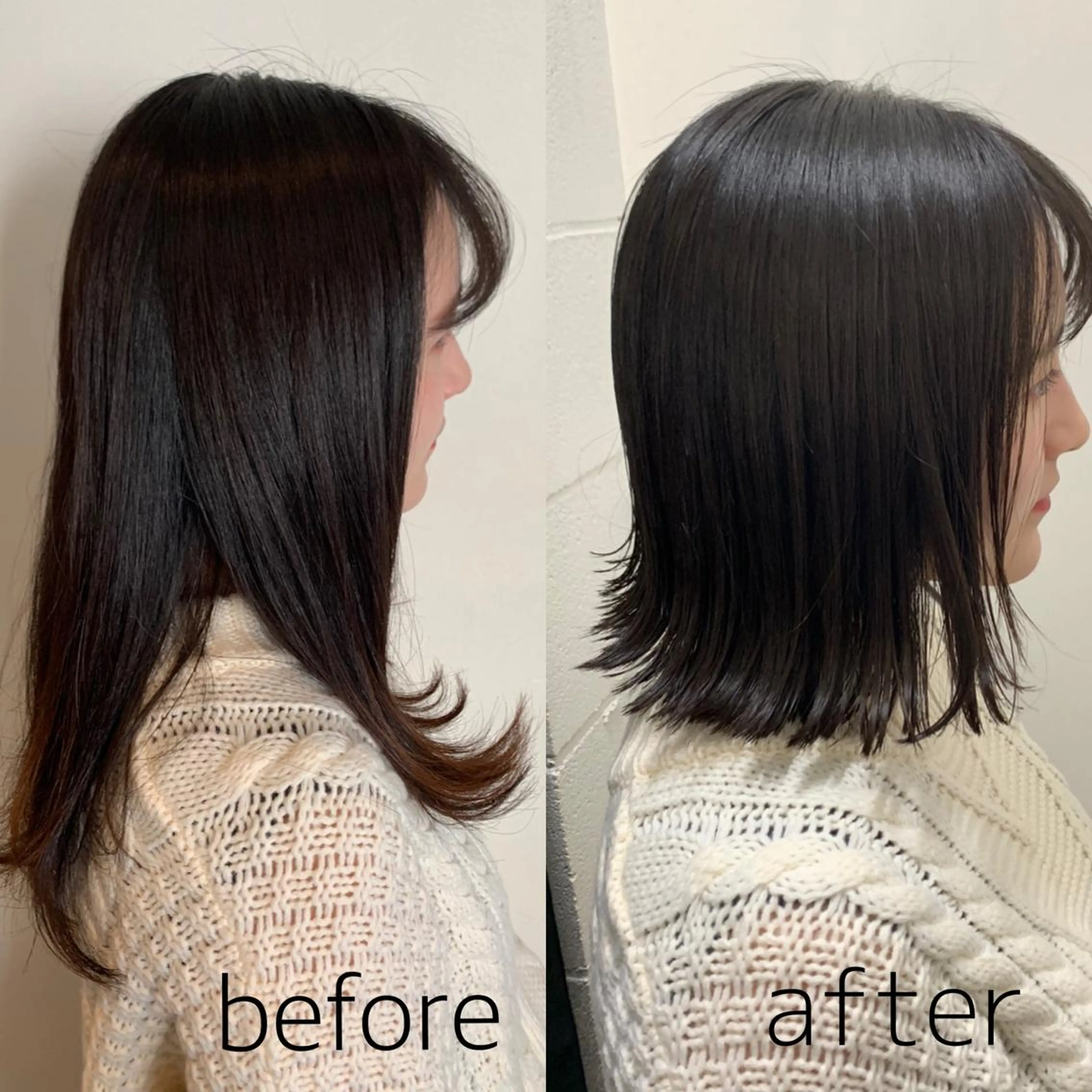 ミディアム 切りっぱなしボブ ボブ HARU//原宿🤍 リピート率NO.1のヘアスタイル