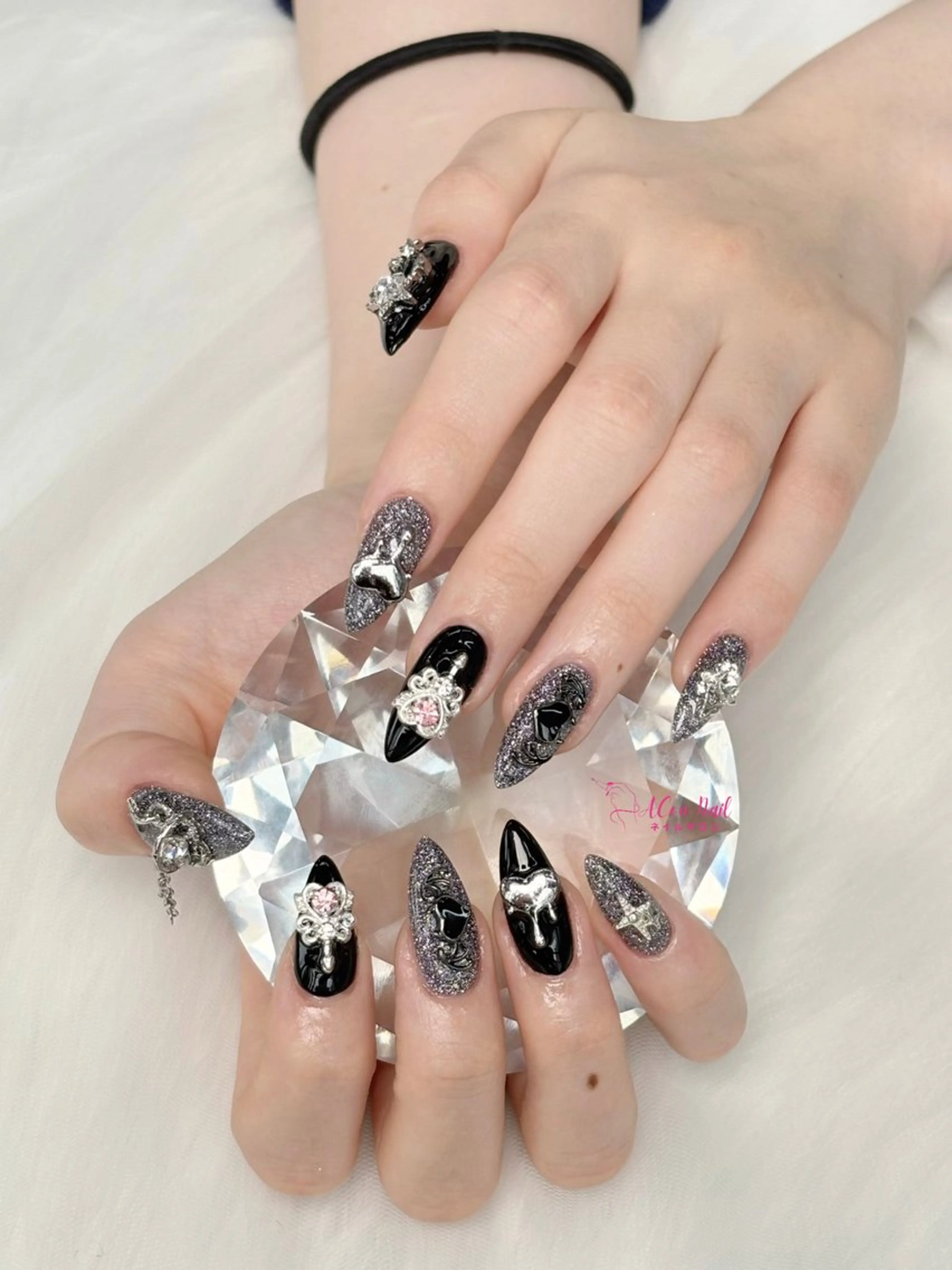 ネイル 桜ネイル 長さ出し フラワーネイル フレンチネイル ジェルネイル ハンドネイル AConNailSalon所属・ACon NailSalonのネイルデザイン